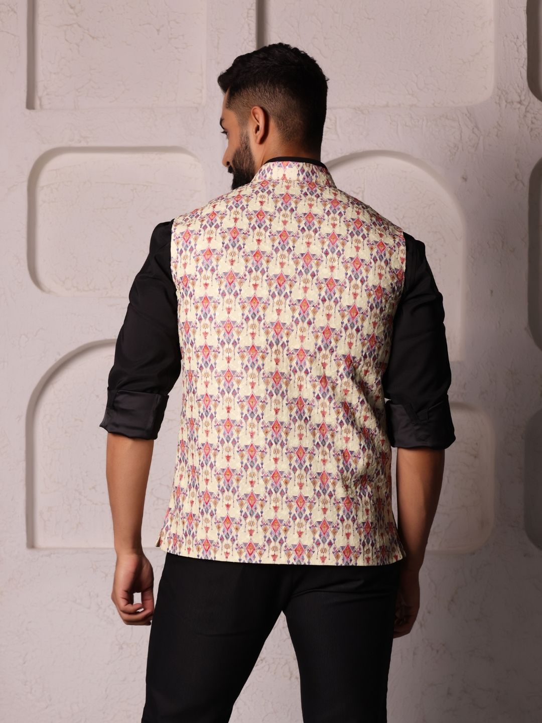 Pure Cotton Woven Nehru Jacket