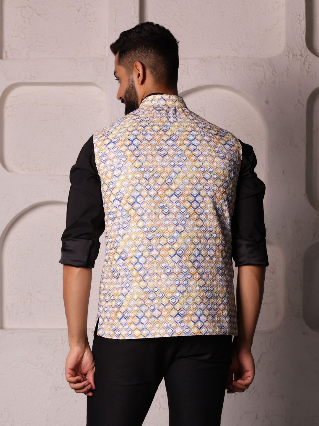 Printed Pure Cotton Woven Nehru Jacket