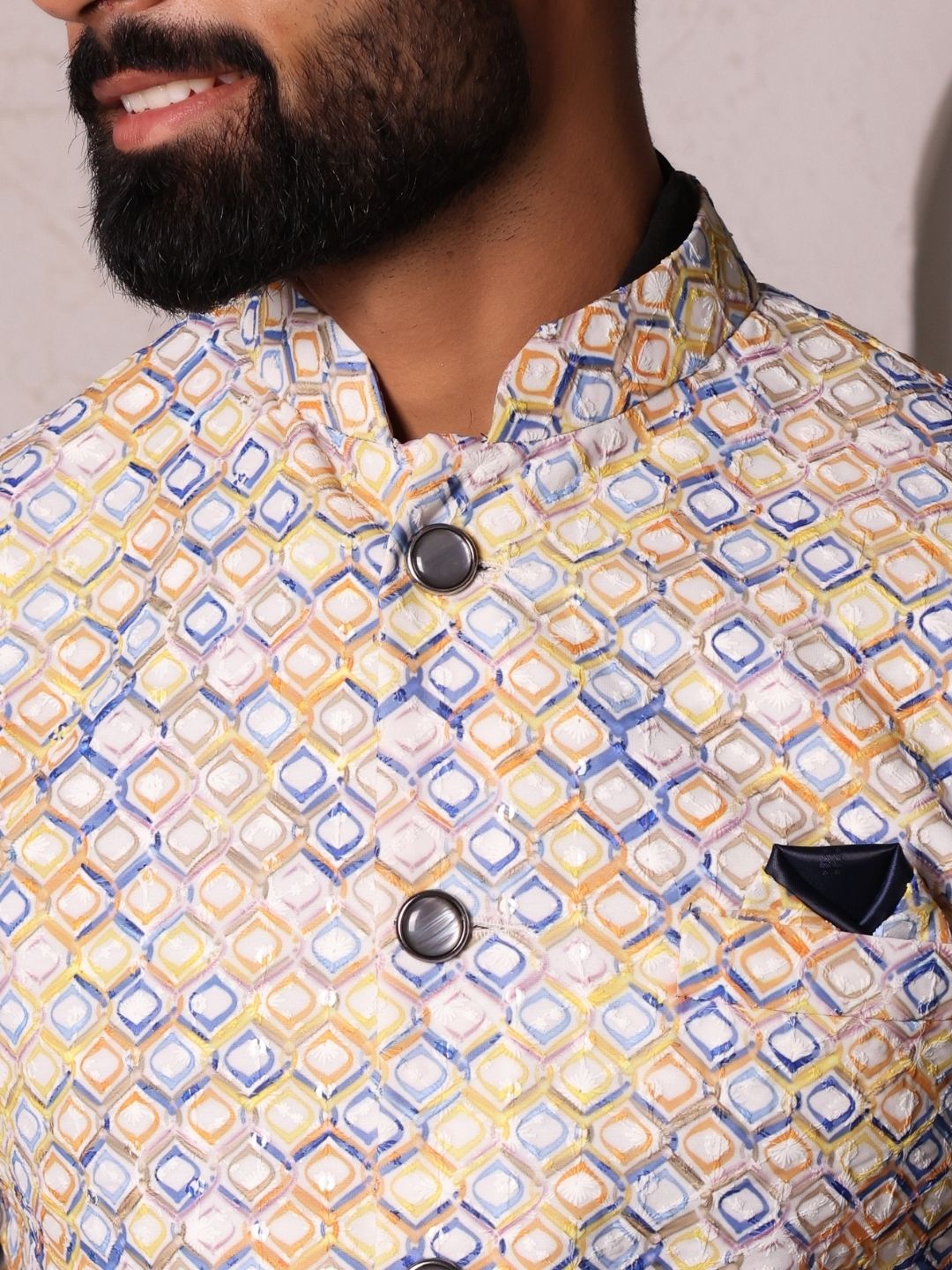 Printed Pure Cotton Woven Nehru Jacket