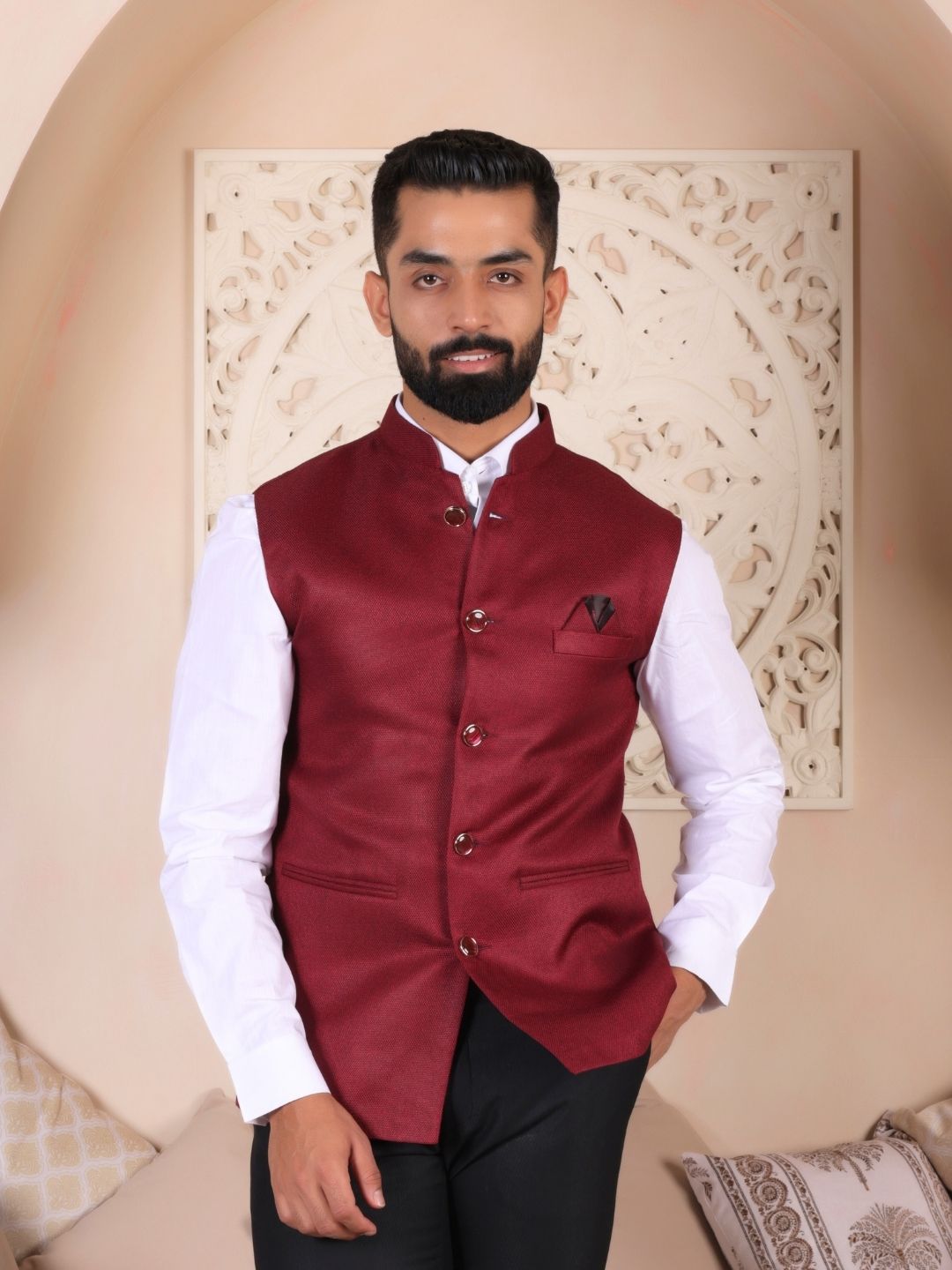 Woven Nehru Jacket