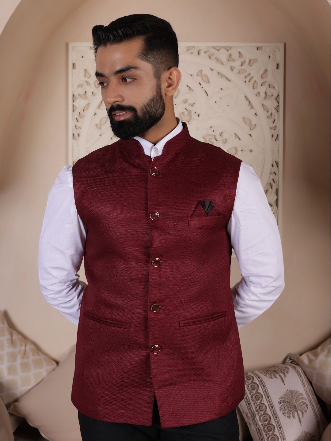 Woven Nehru Jacket