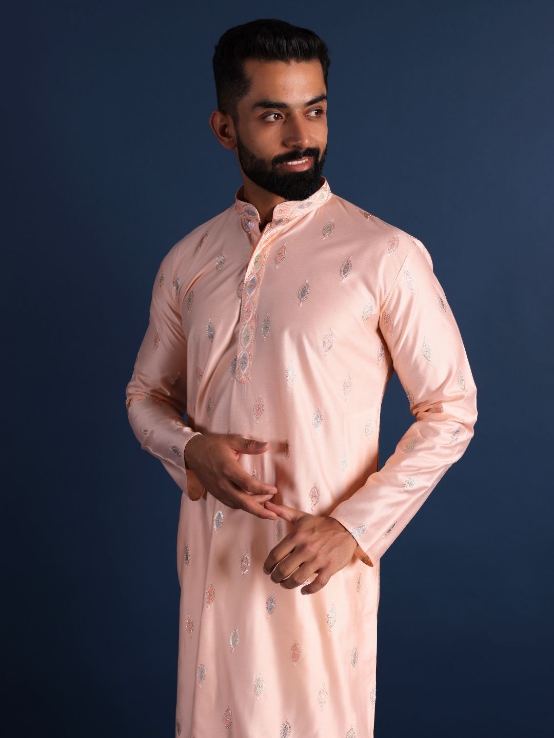 Men Thread Work Handloom Kurta