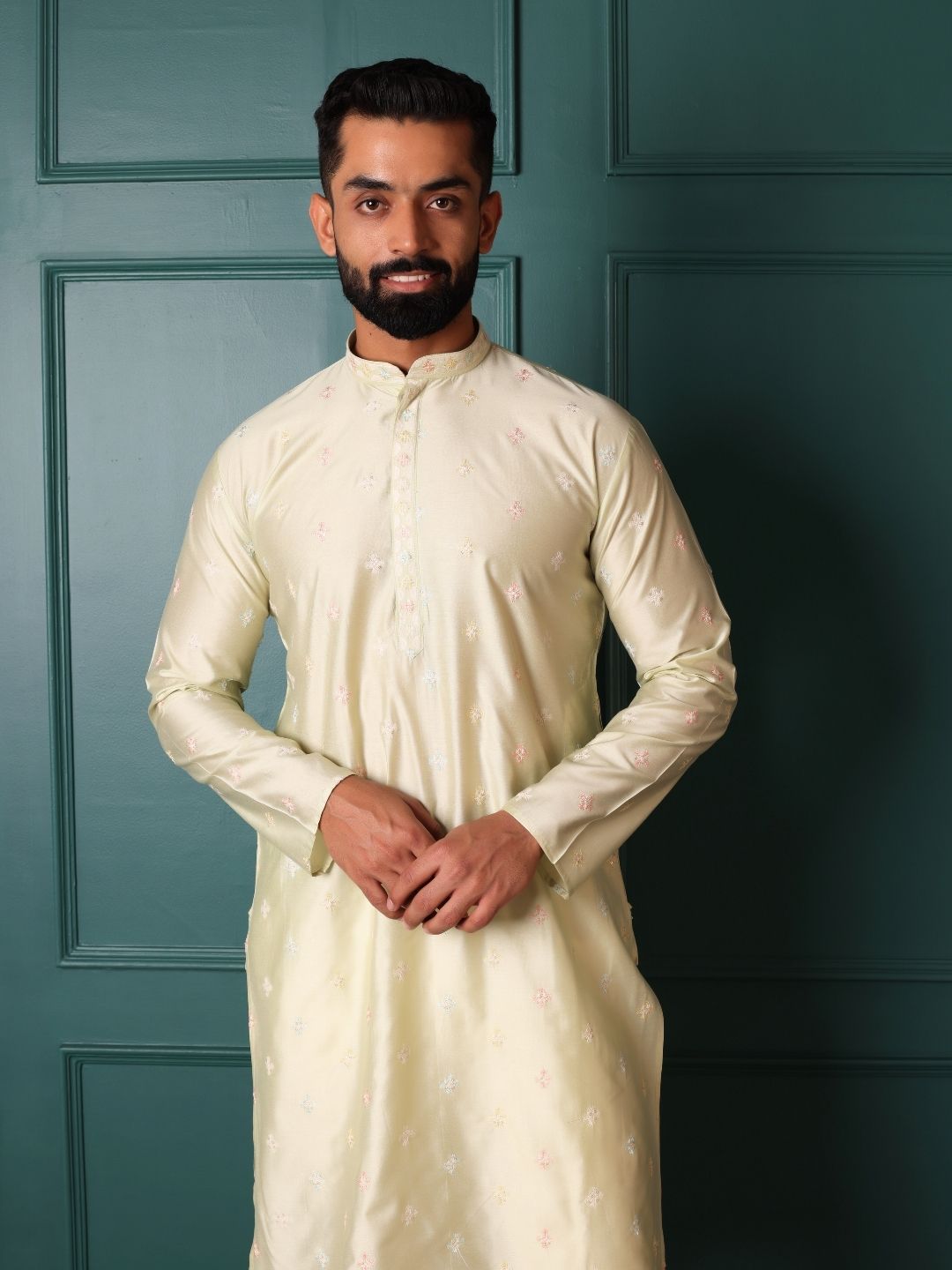 Men Embroided  Thread Work Handloom Kurta For Men