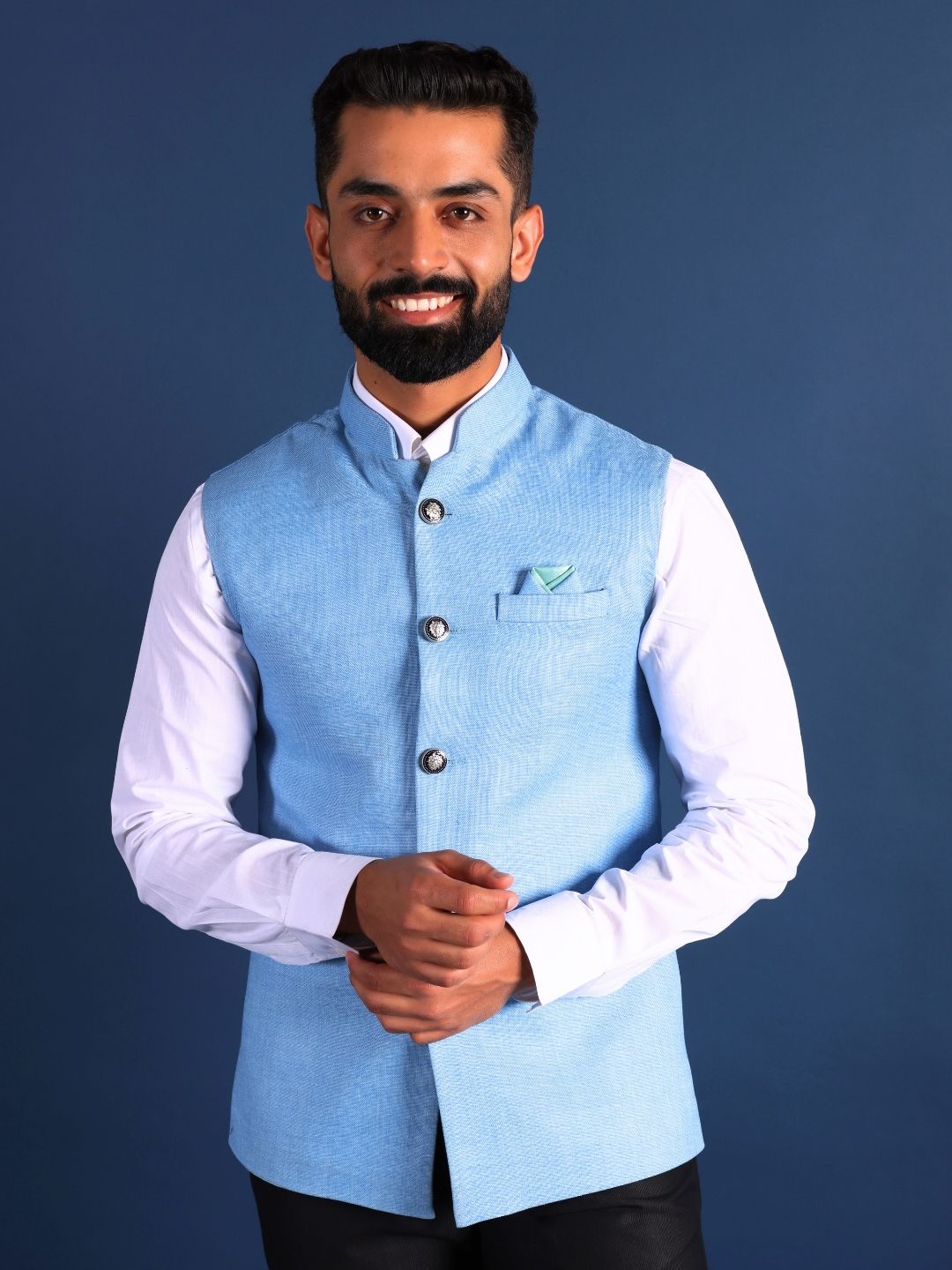 Jute Cotton Nehru Jacket