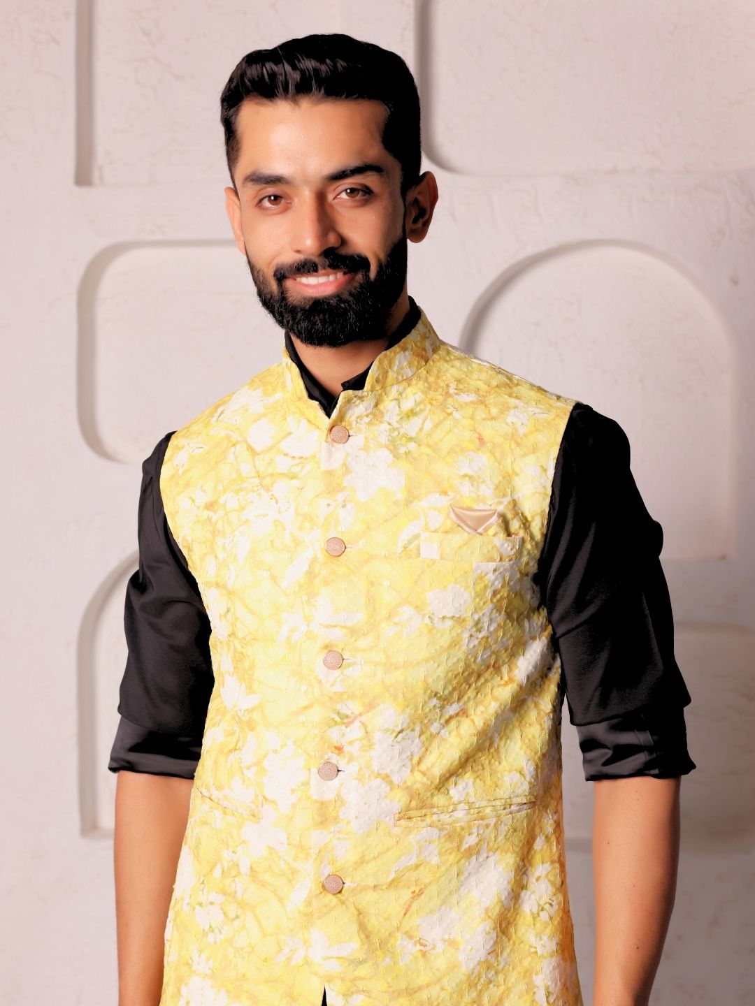 Pure Cotton Woven Nehru Jacket