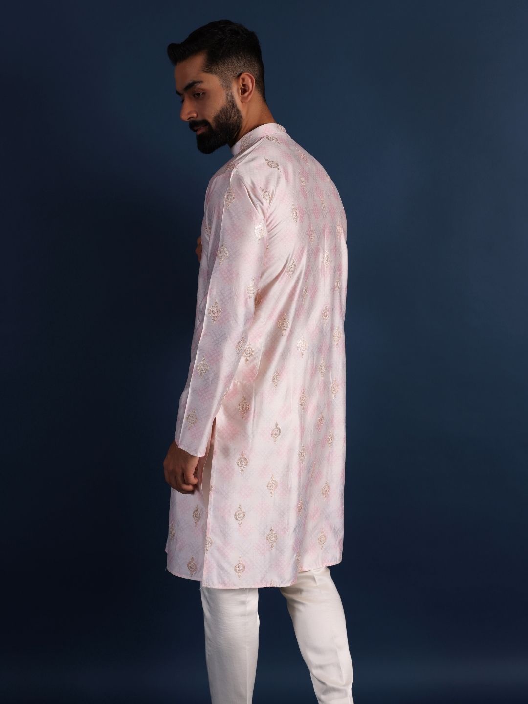 Men Thread Work Handloom Anarkali Kurta