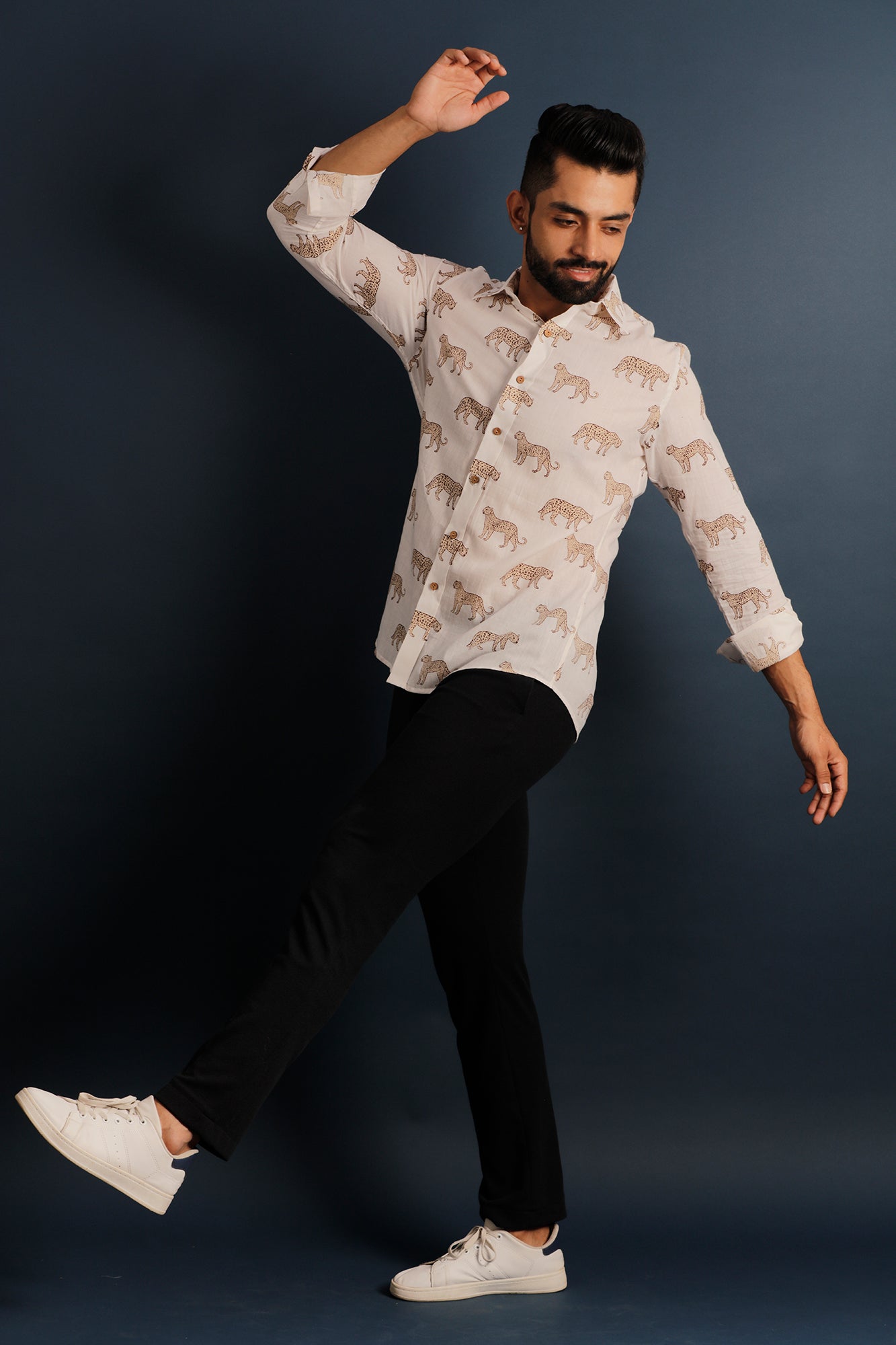 Printed Men's Wear White Shirt