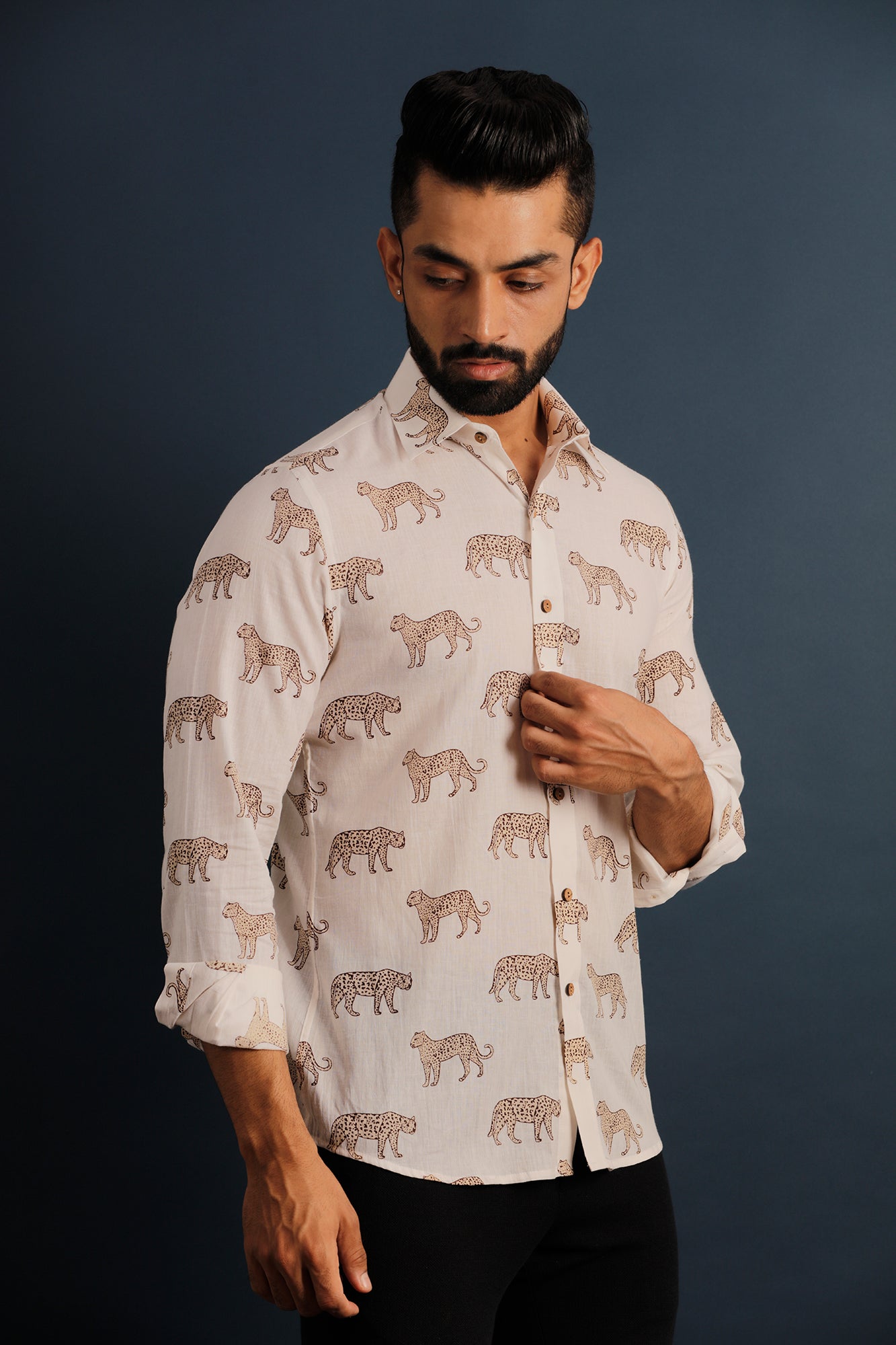 Printed Men's Wear White Shirt