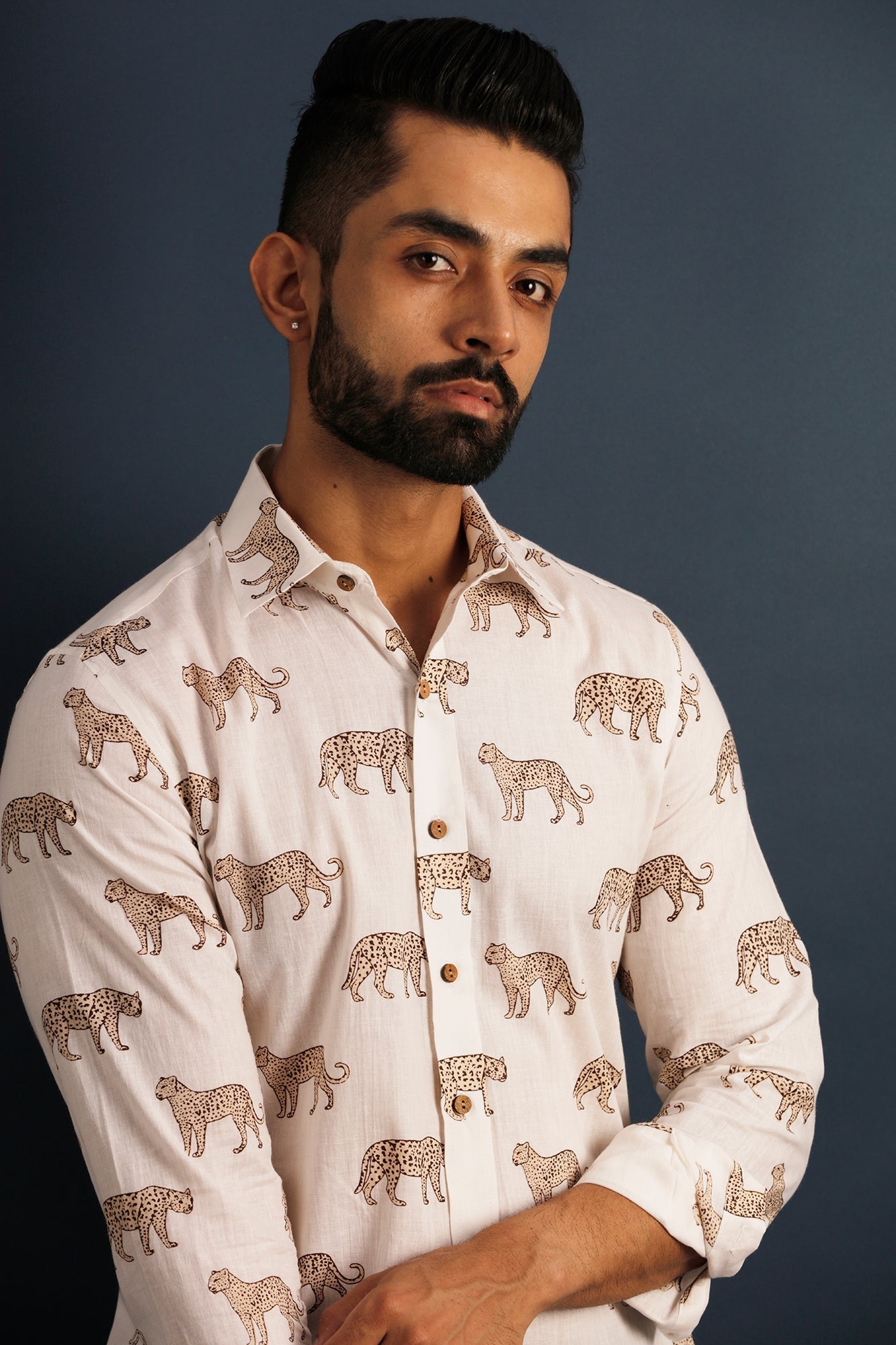 Printed Men's Wear White Shirt