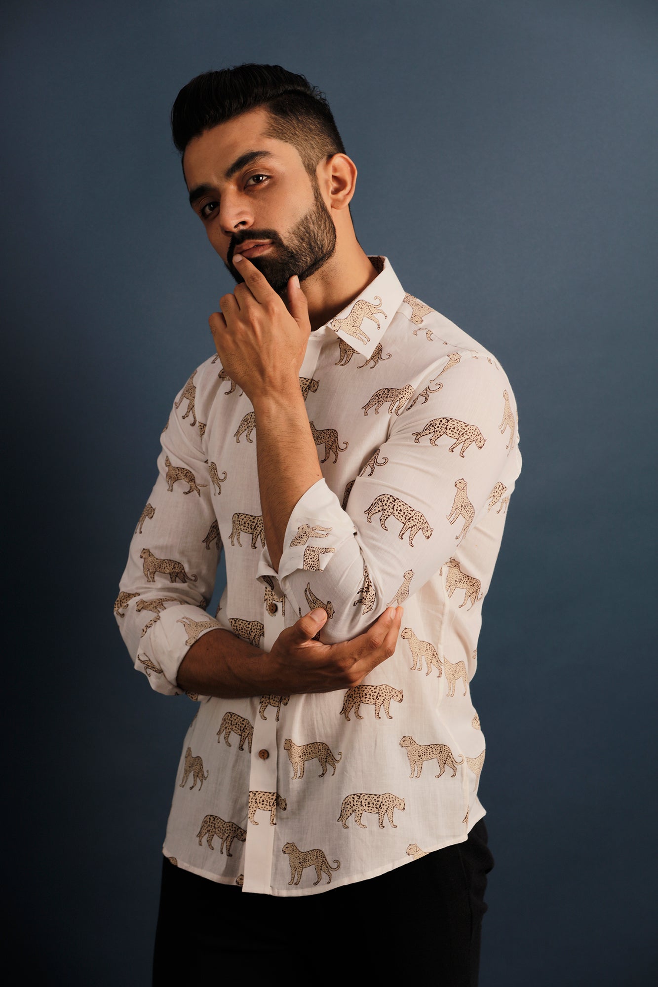 Printed Men's Wear White Shirt