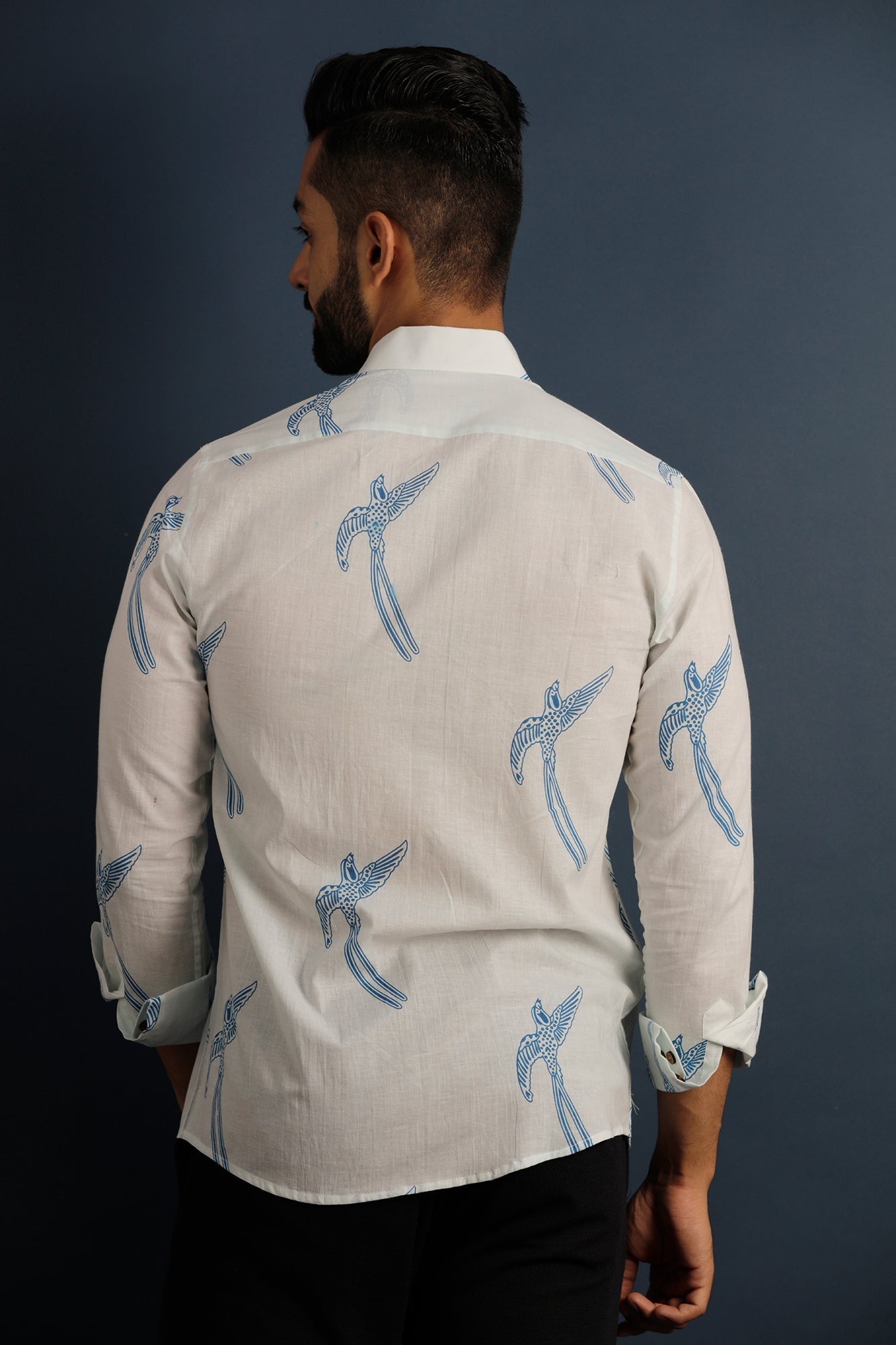 Printed Men's Wear White Shirt