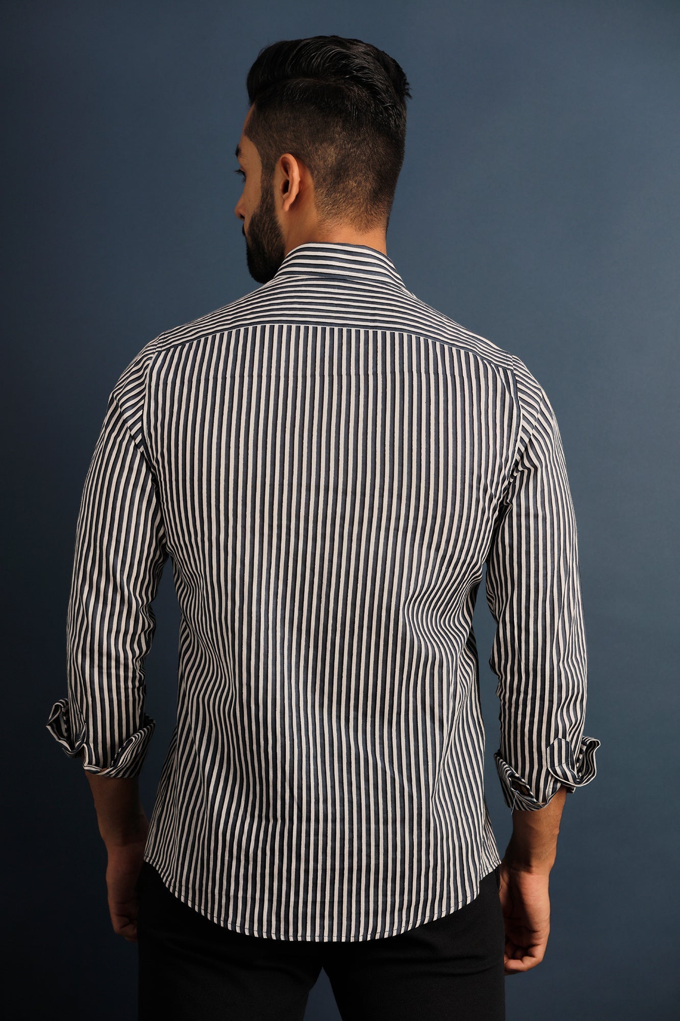 Printed Men's Wear Blue Shirt