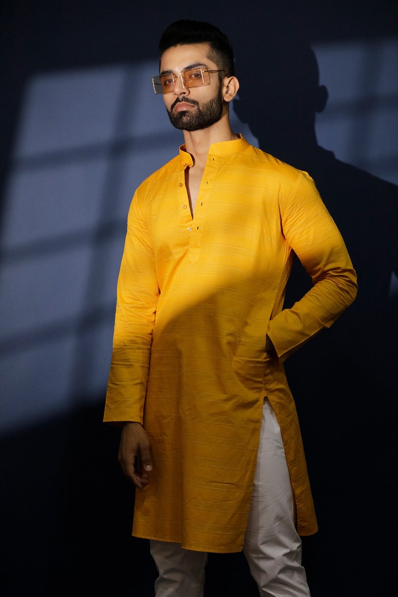 Mandarin Collar Cotton Straight Kurta