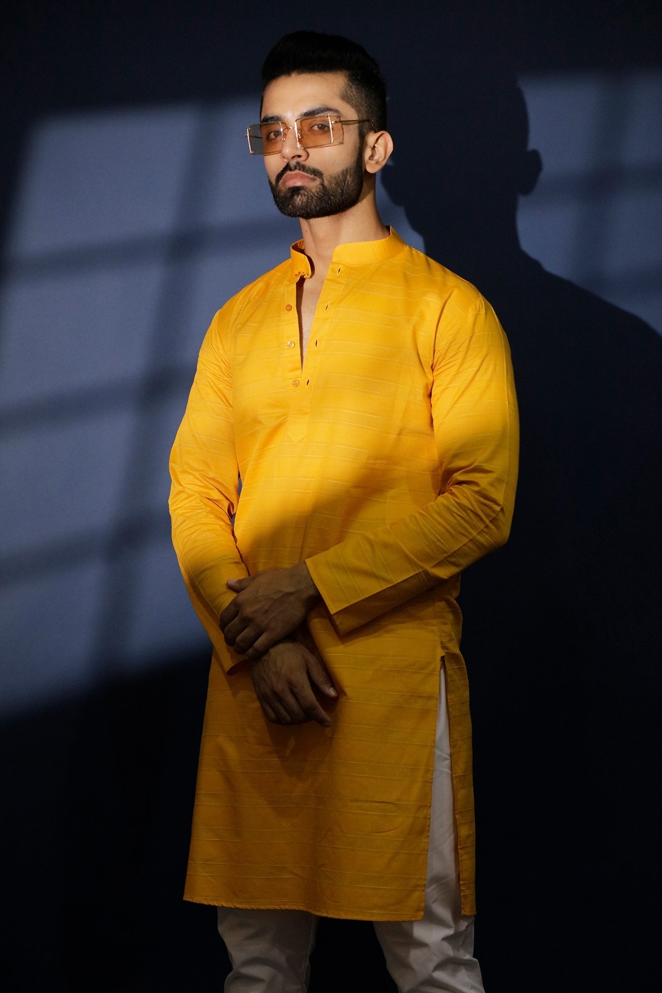 Mandarin Collar Cotton Straight Kurta