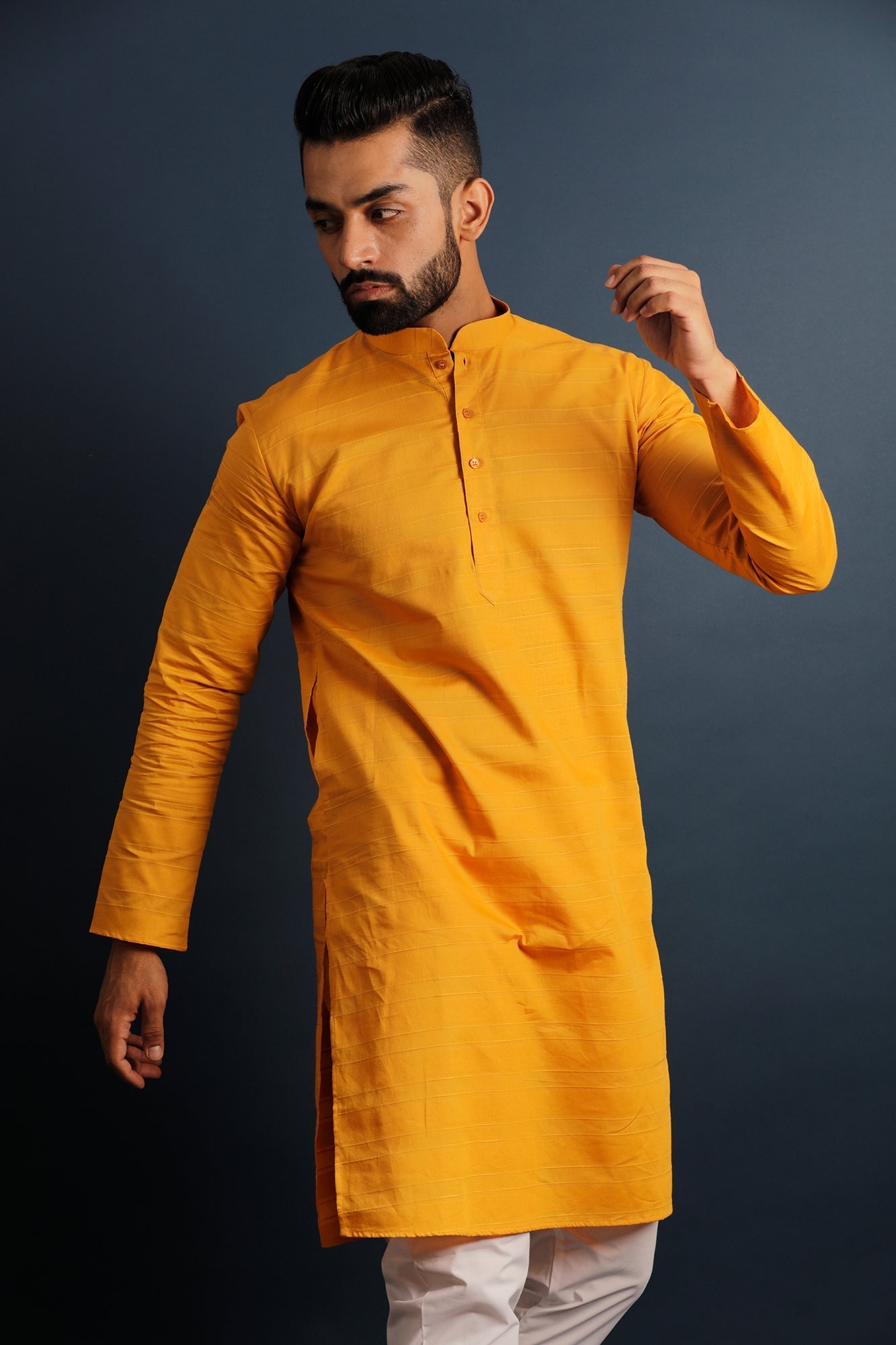 Mandarin Collar Cotton Straight Kurta