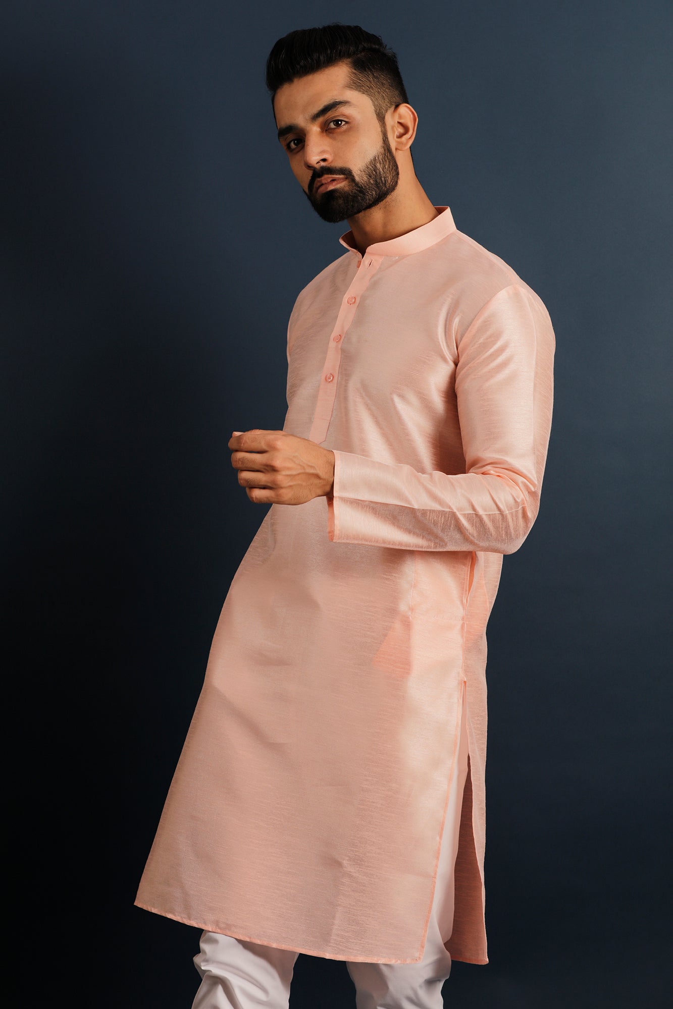 Mandarin Collar Straight Kurta