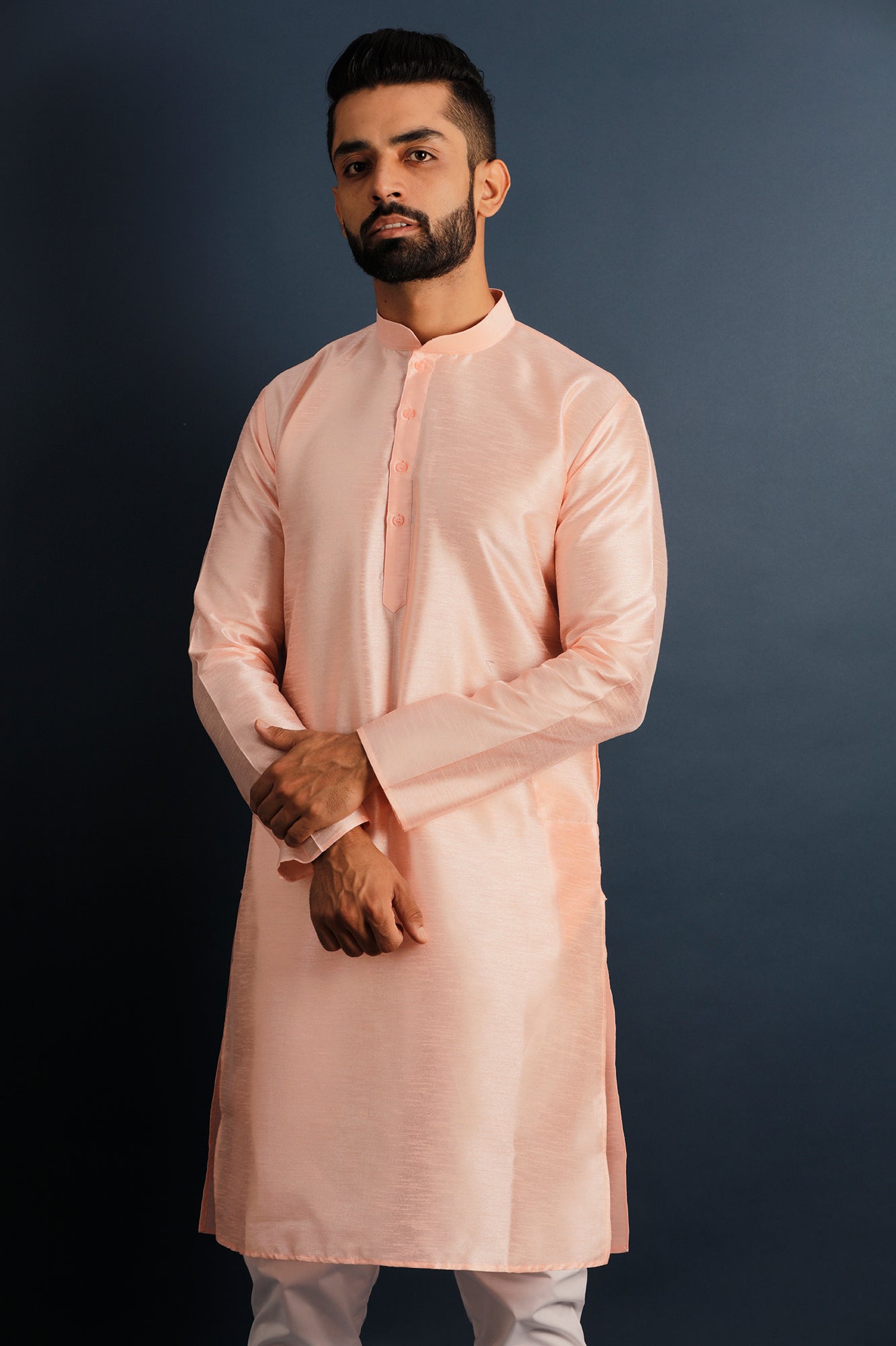 Mandarin Collar Straight Kurta