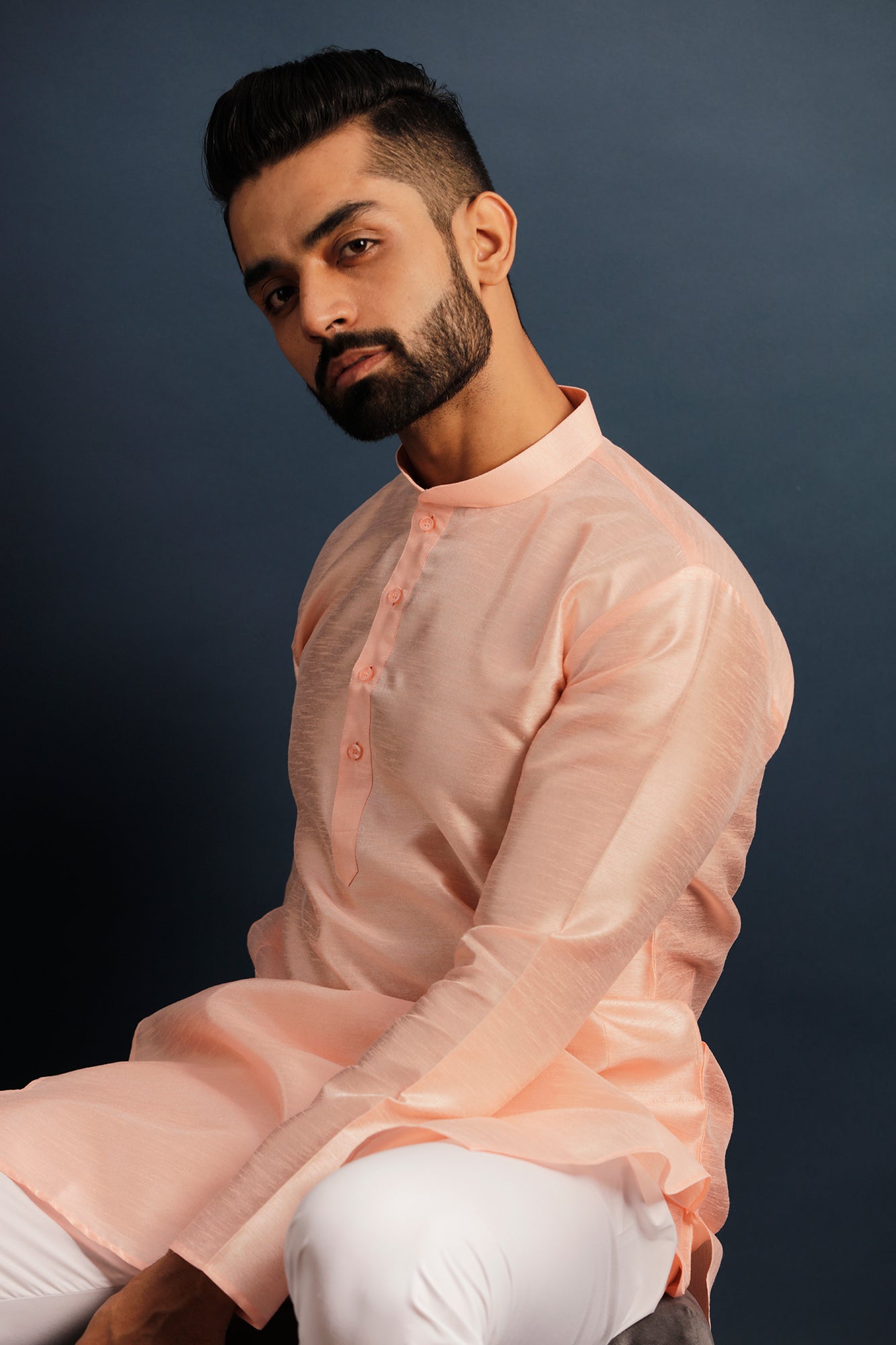 Mandarin Collar Straight Kurta