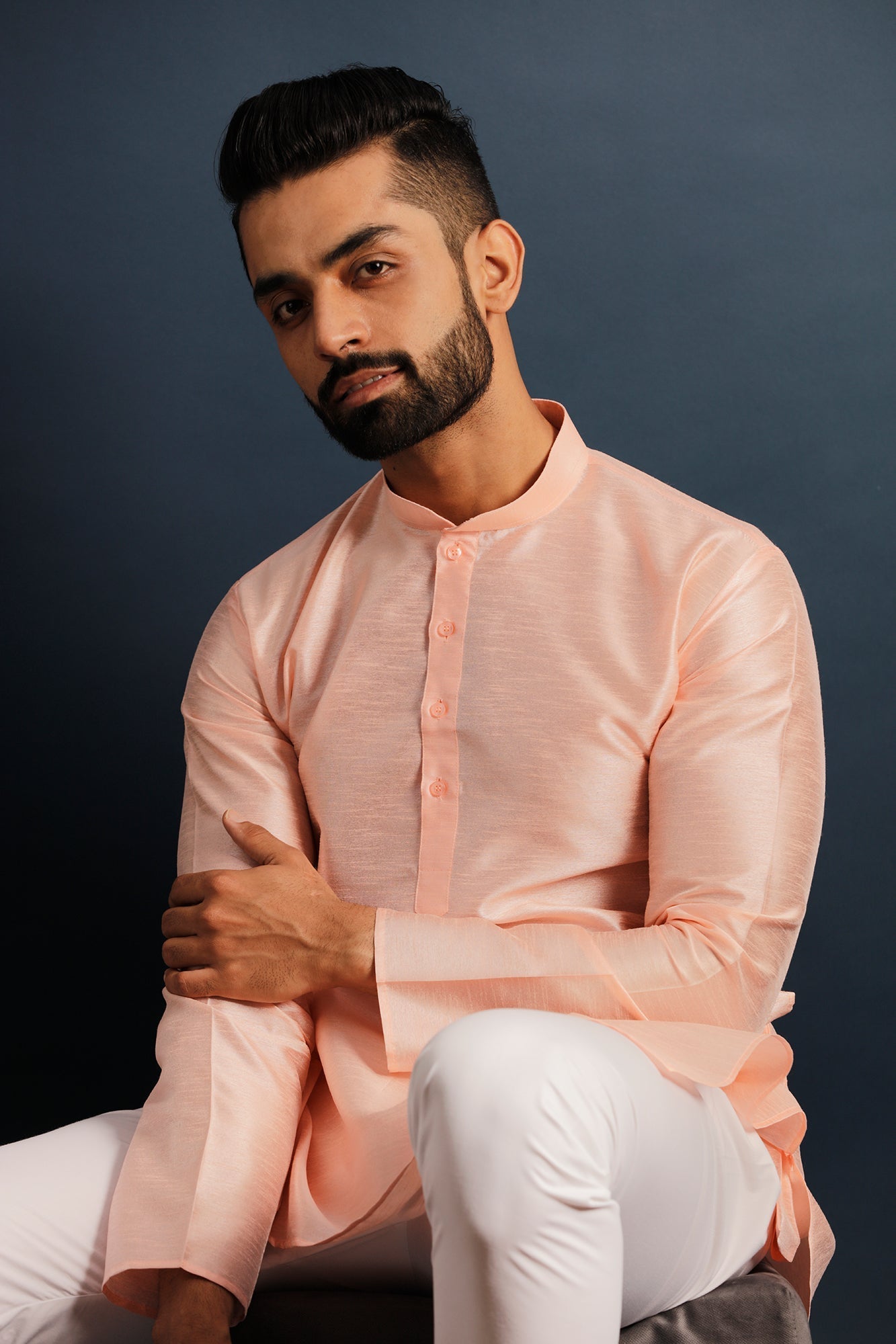 Mandarin Collar Straight Kurta