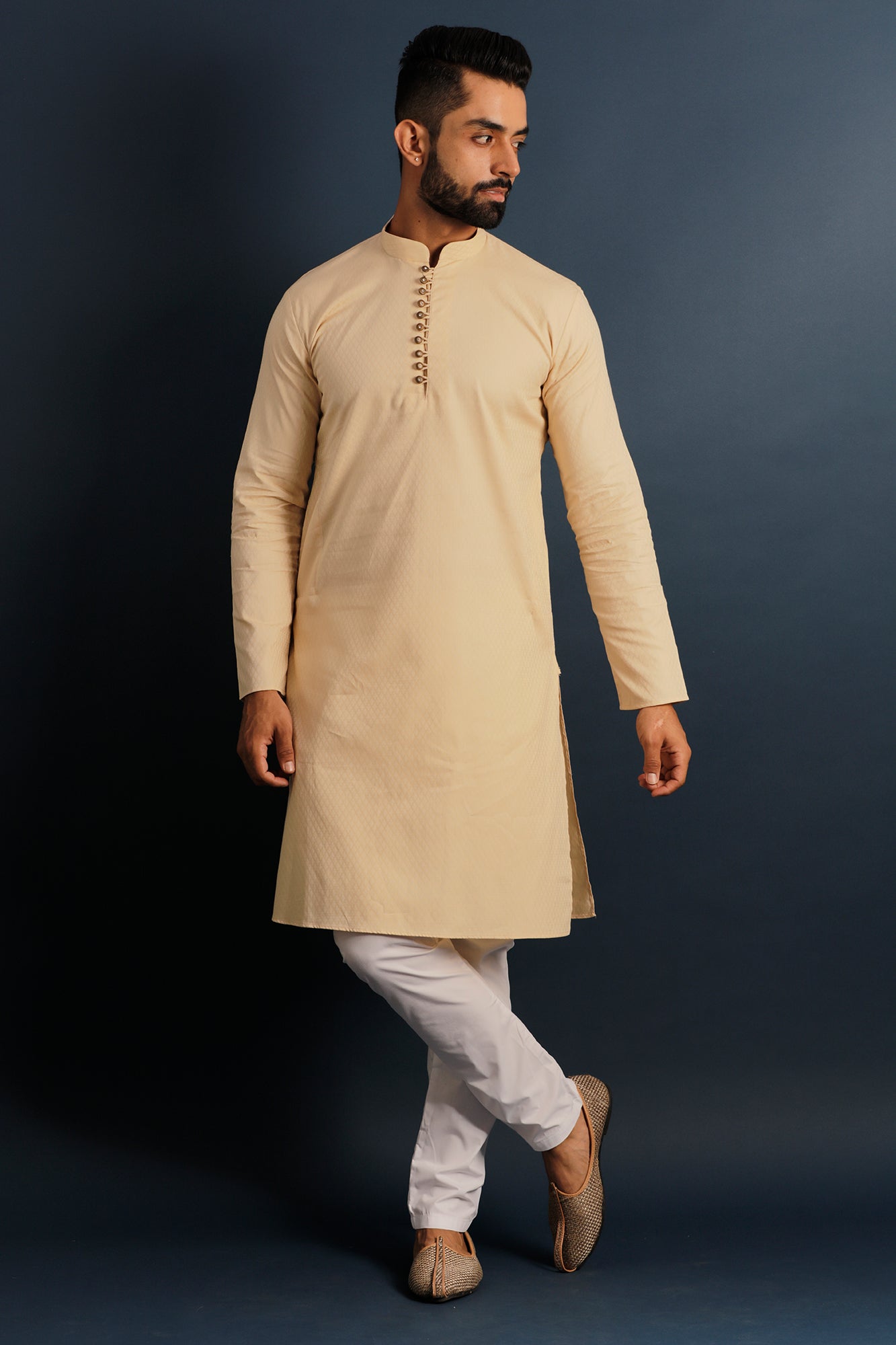 Mandarin Collar Straight Kurta