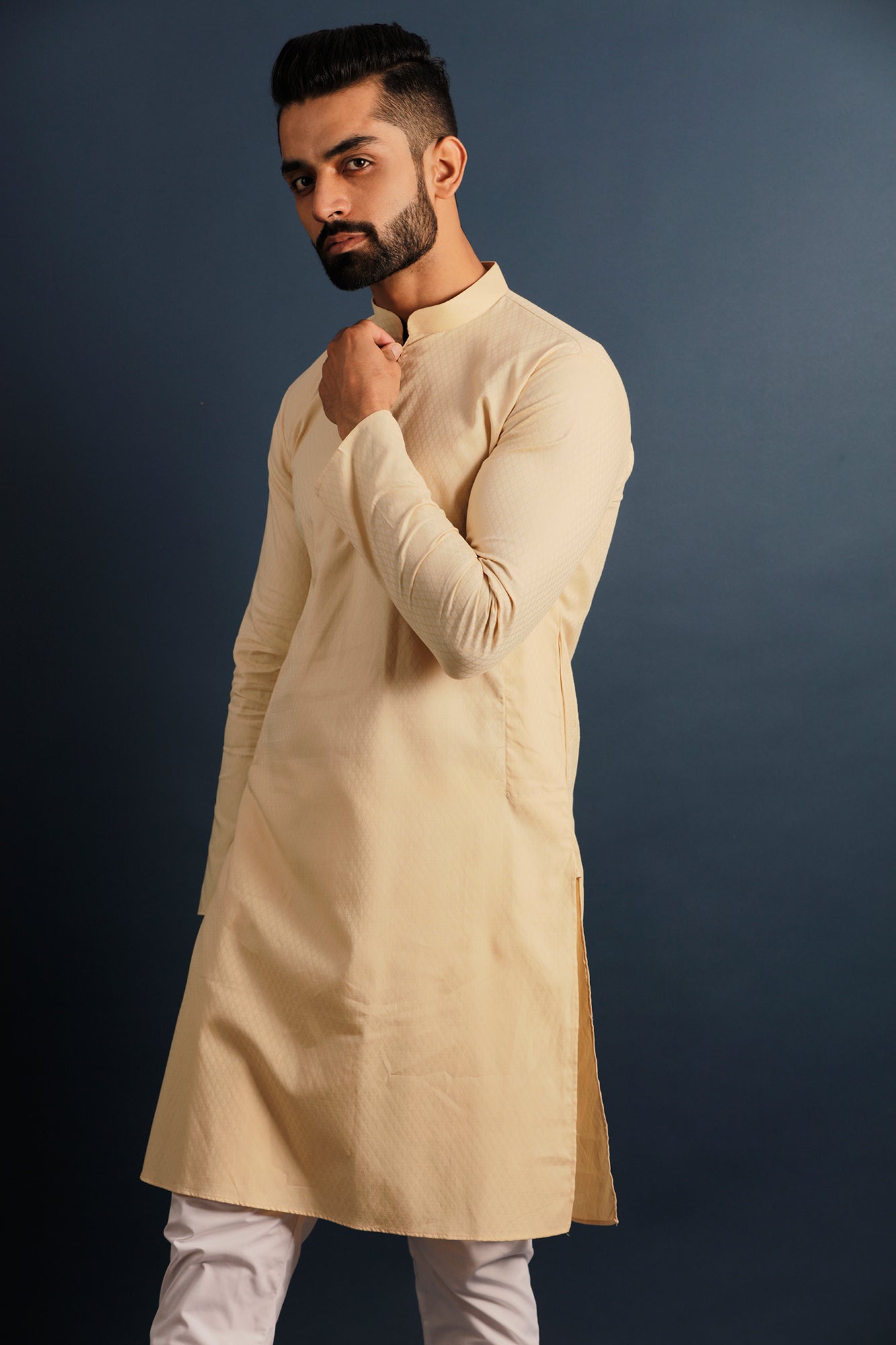 Mandarin Collar Straight Kurta