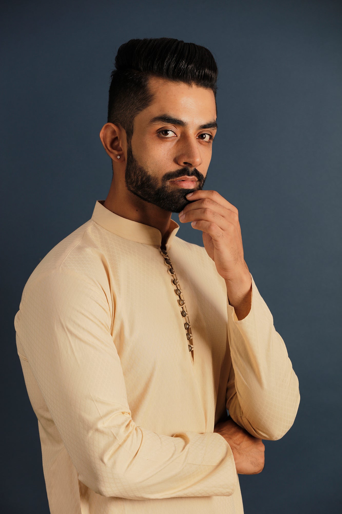 Mandarin Collar Straight Kurta