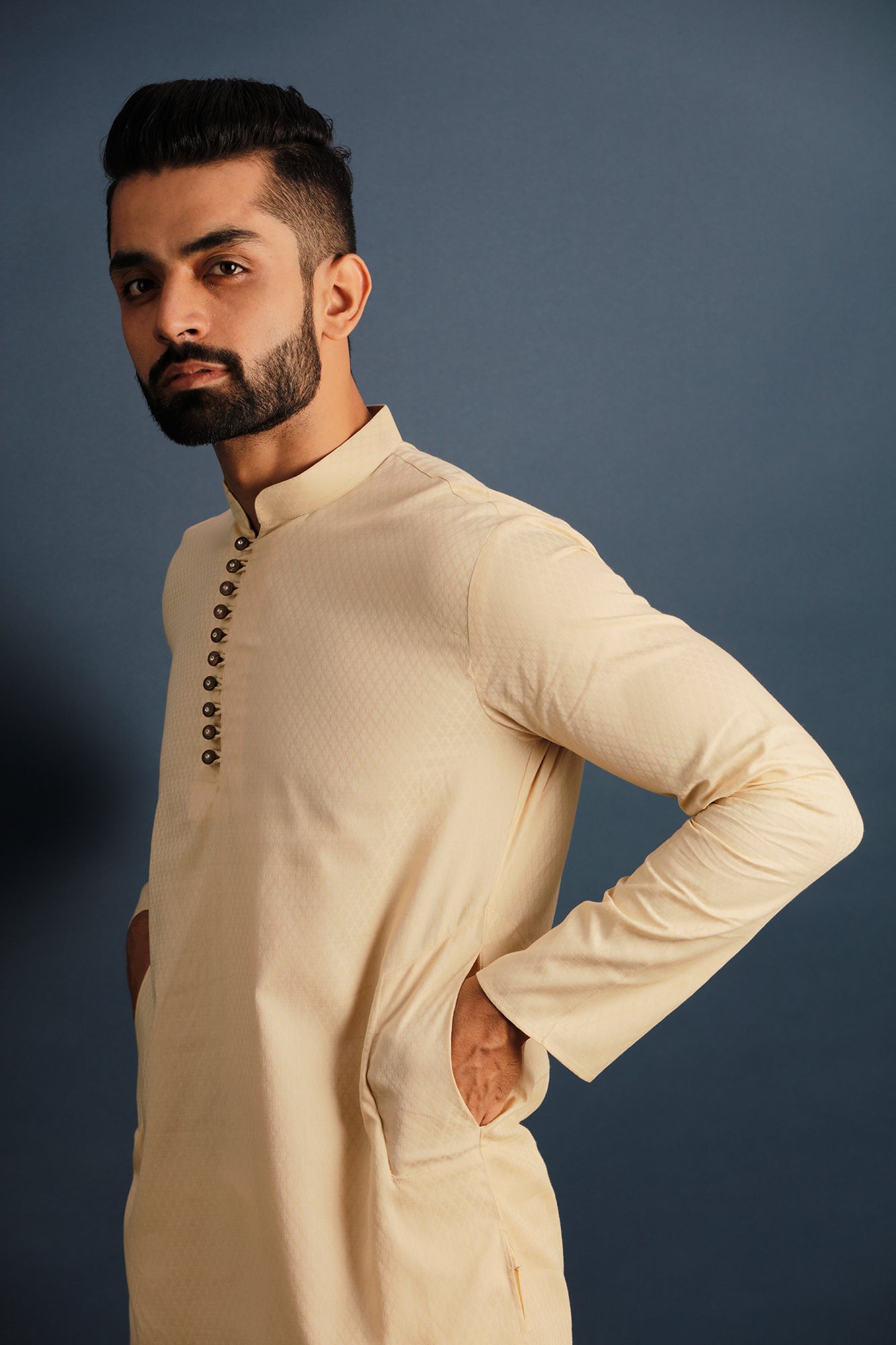 Mandarin Collar Straight Kurta