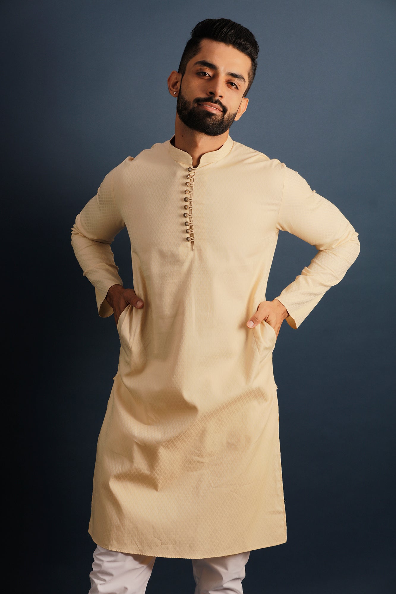 Mandarin Collar Straight Kurta