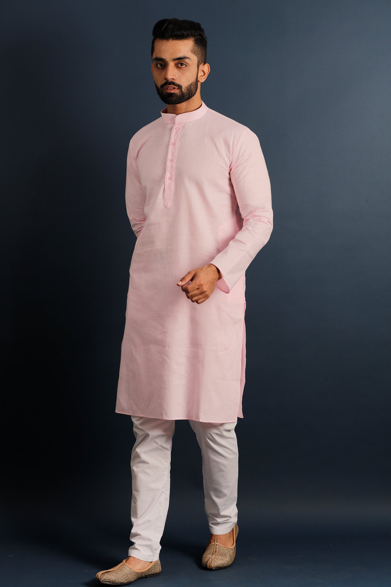 Mandarin Collar Straight Kurta