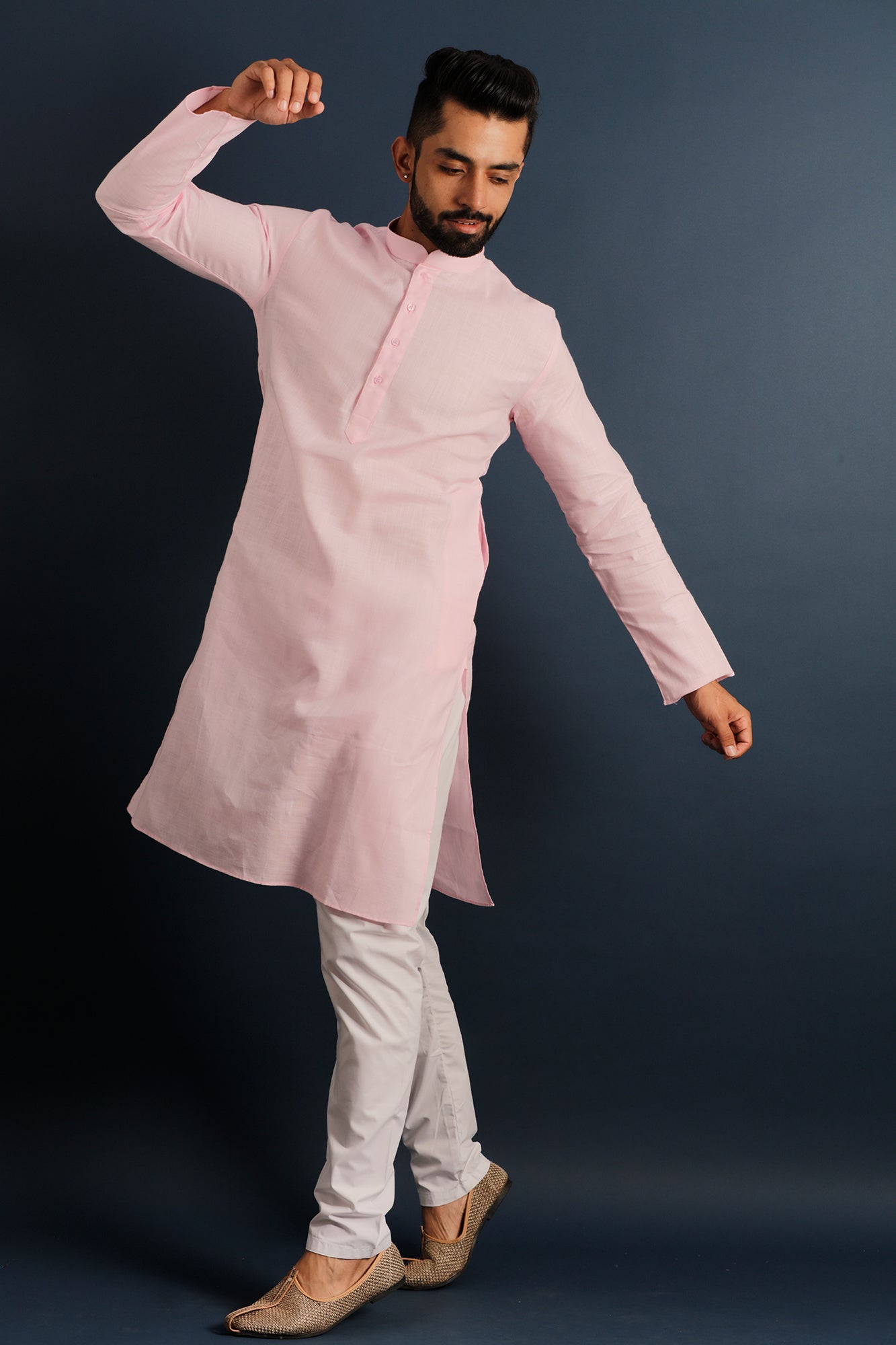 Mandarin Collar Straight Kurta