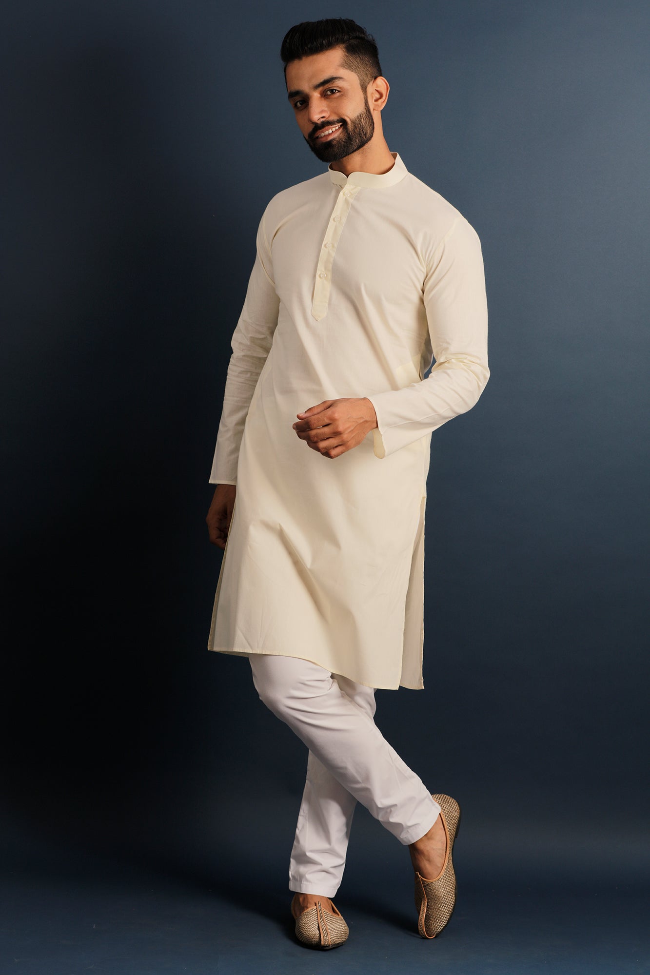 Band Collar Straight Kurta