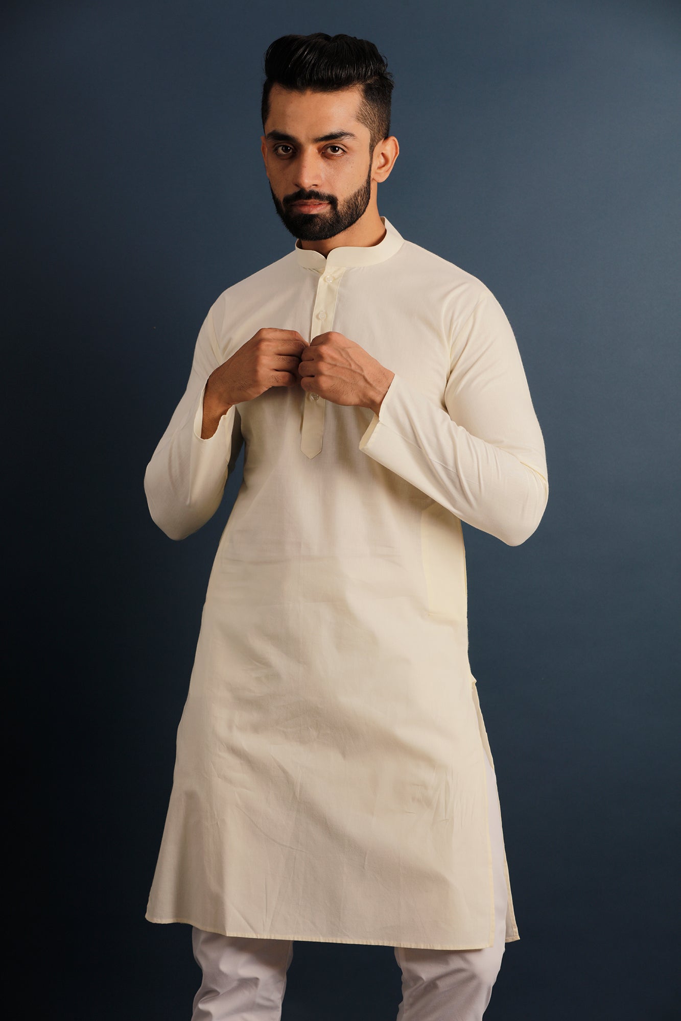 Band Collar Straight Kurta