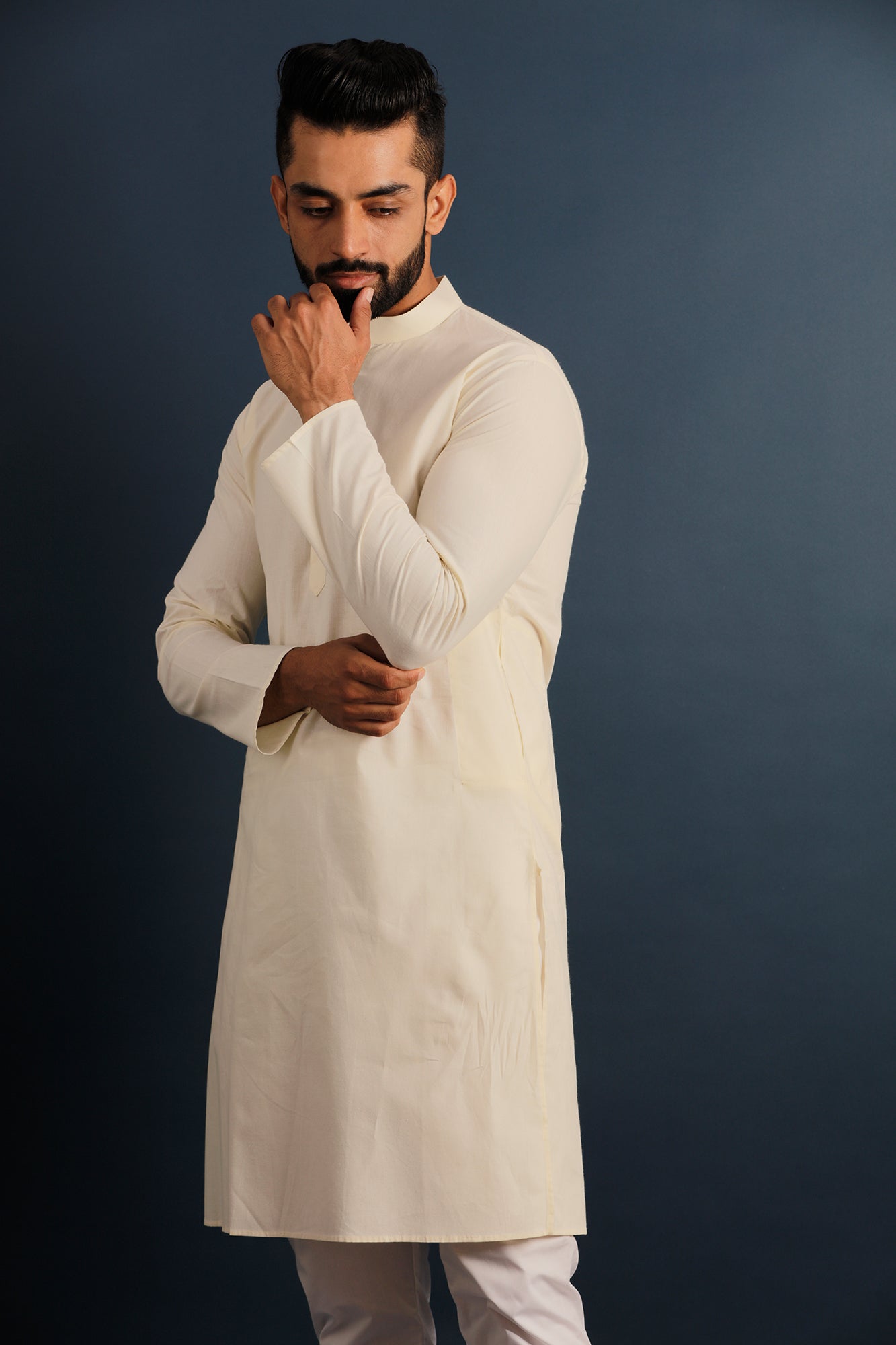 Band Collar Straight Kurta