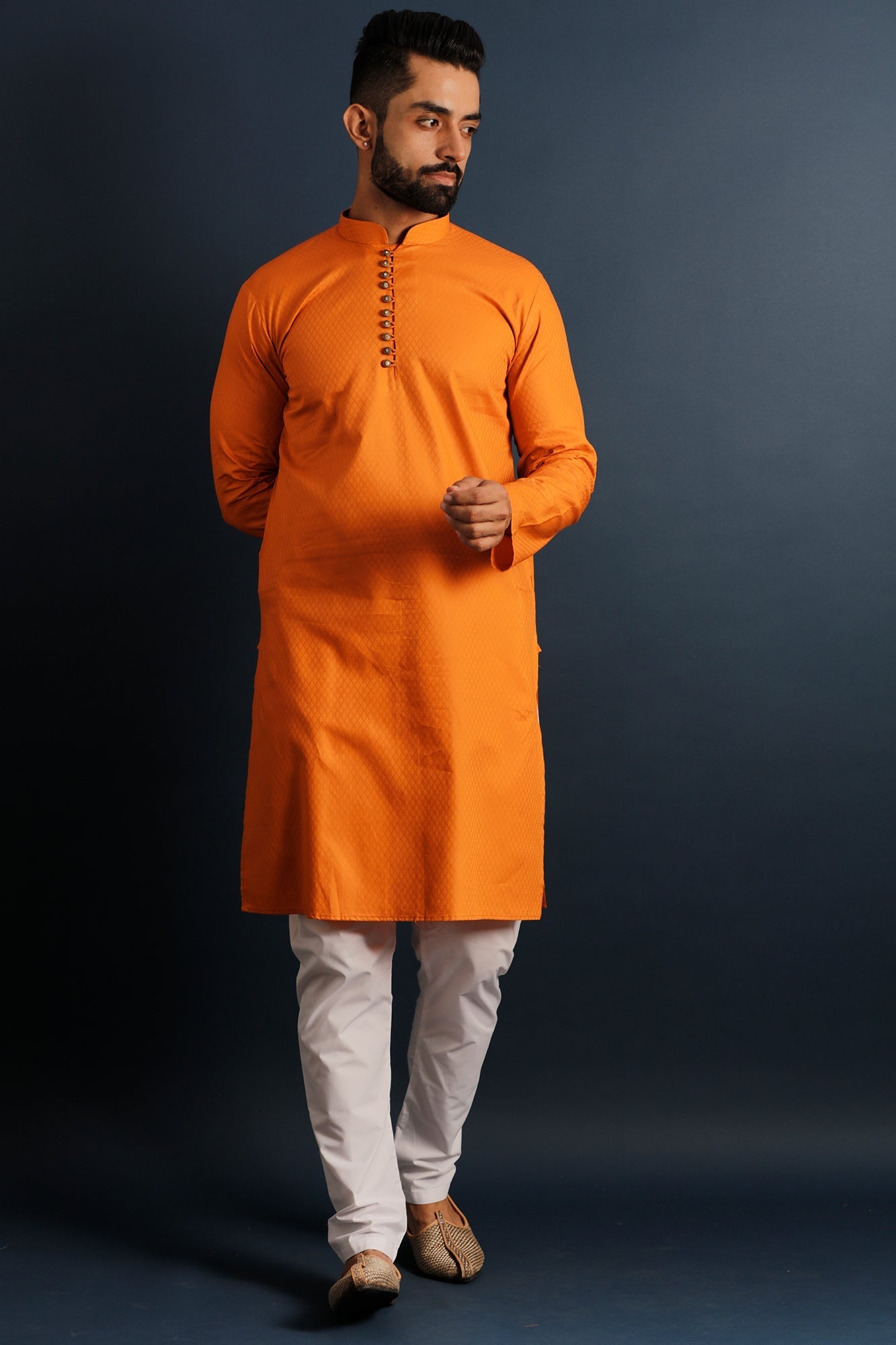 Woven Design Straight Kurta