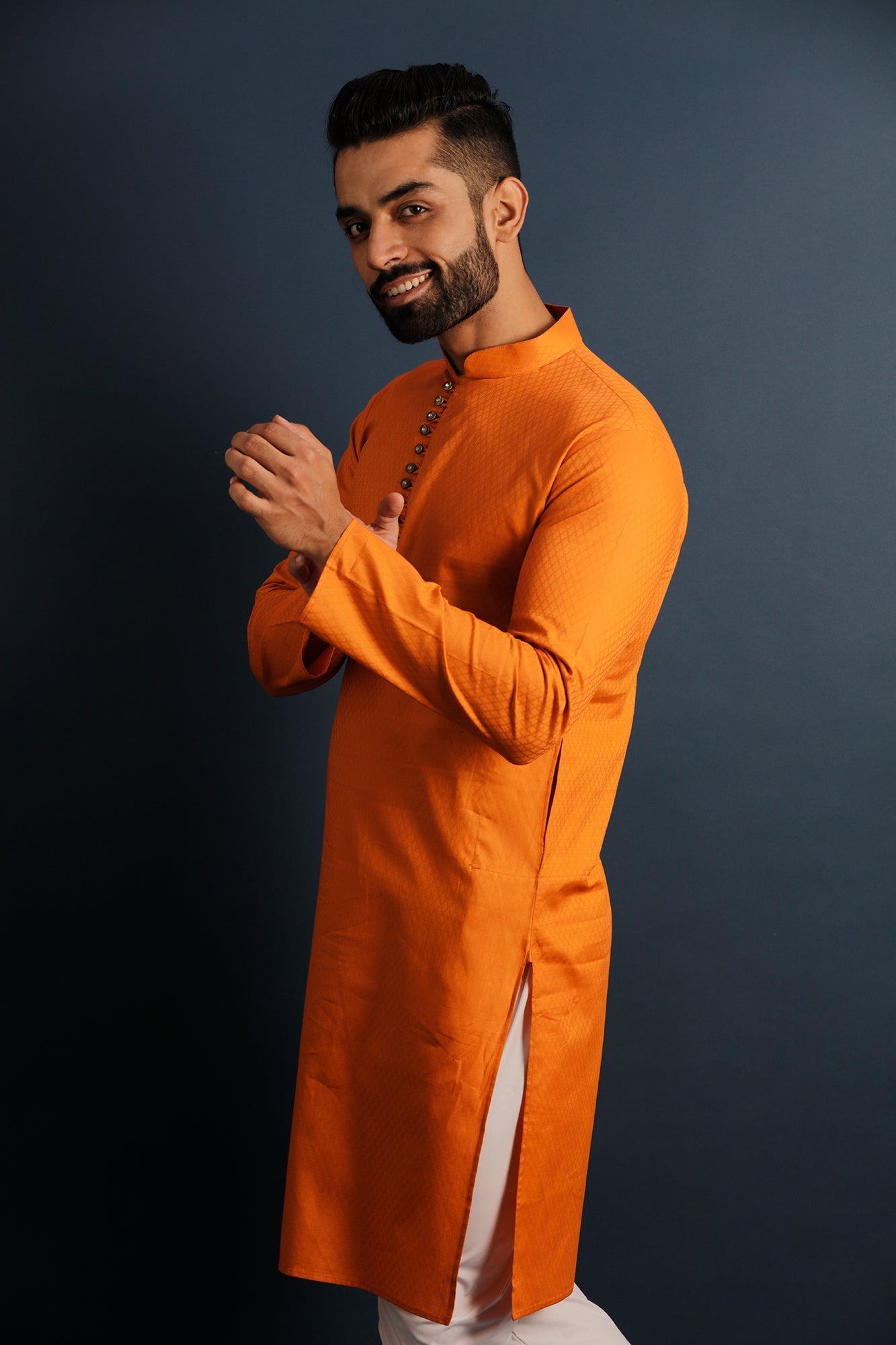 Woven Design Straight Kurta