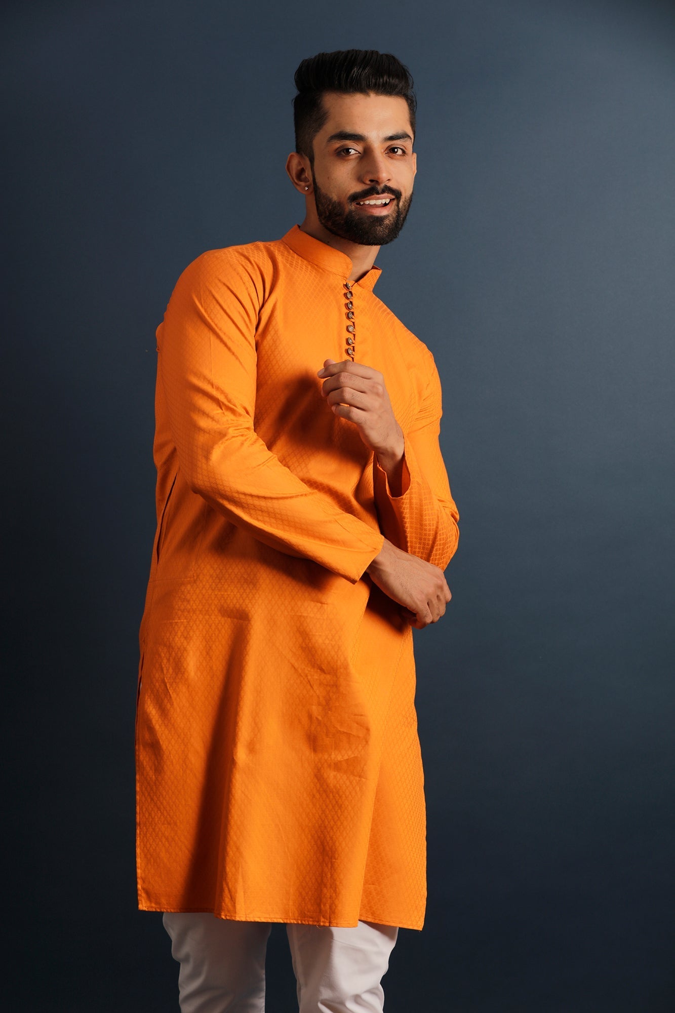 Woven Design Straight Kurta