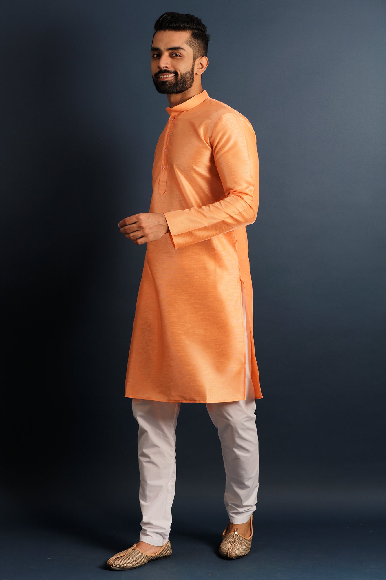 Mandarin Collar Straight Kurta