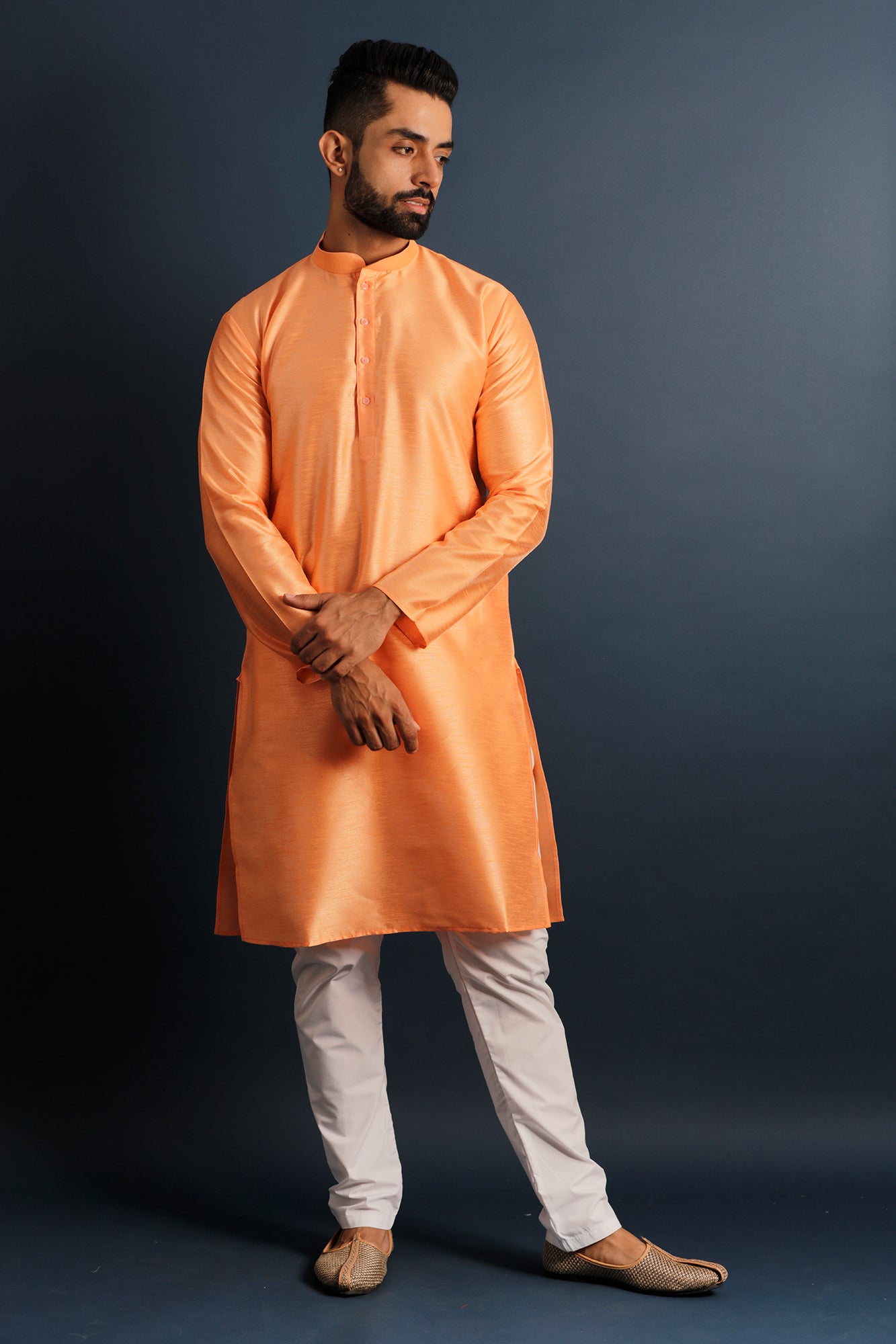 Mandarin Collar Straight Kurta