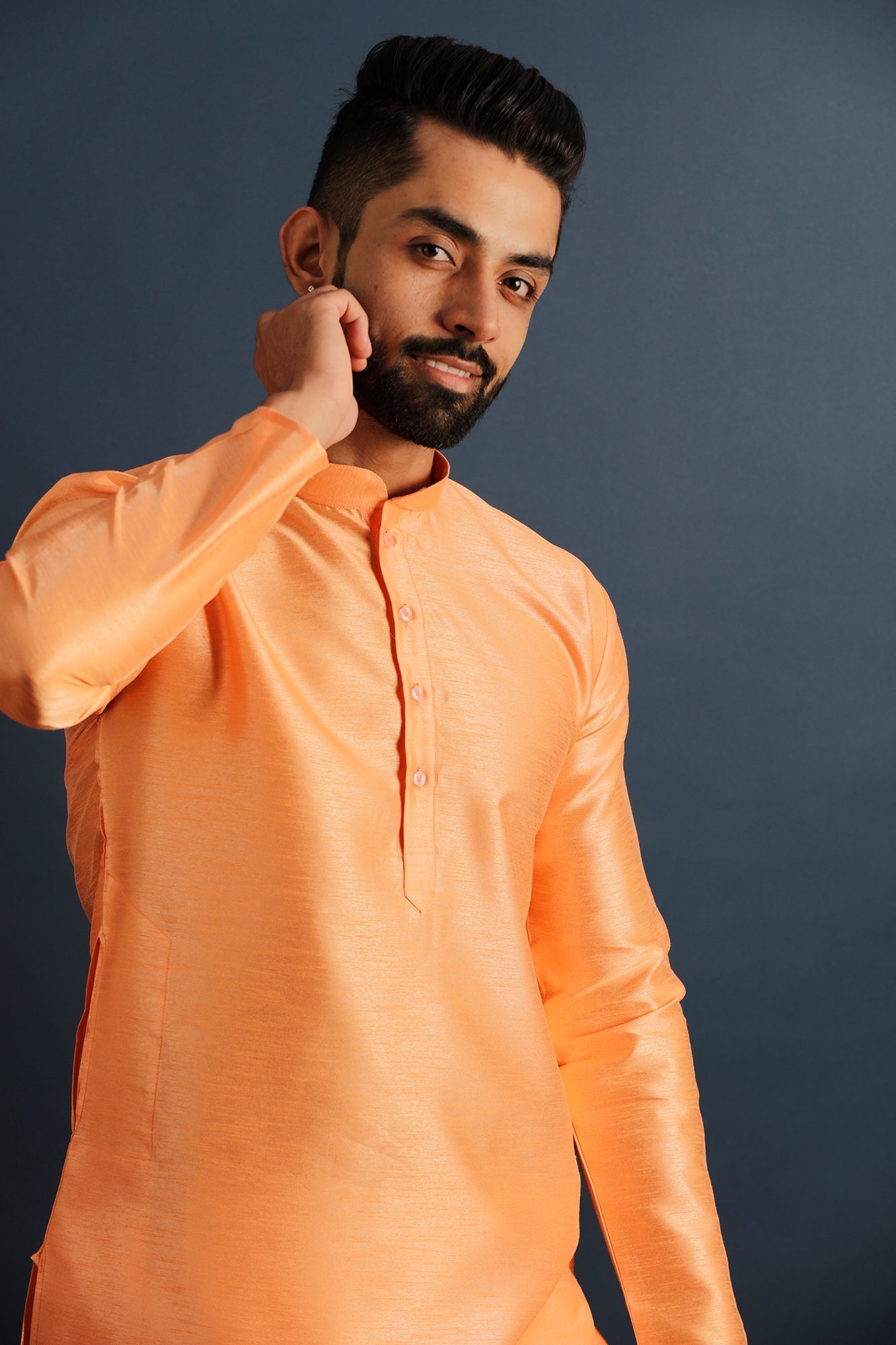 Mandarin Collar Straight Kurta