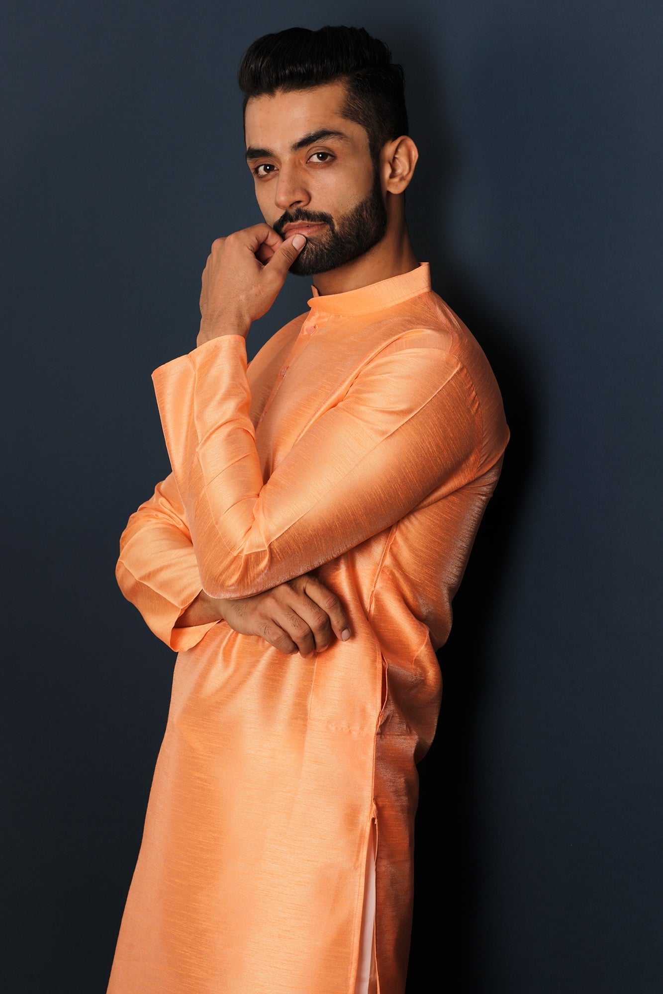 Mandarin Collar Straight Kurta