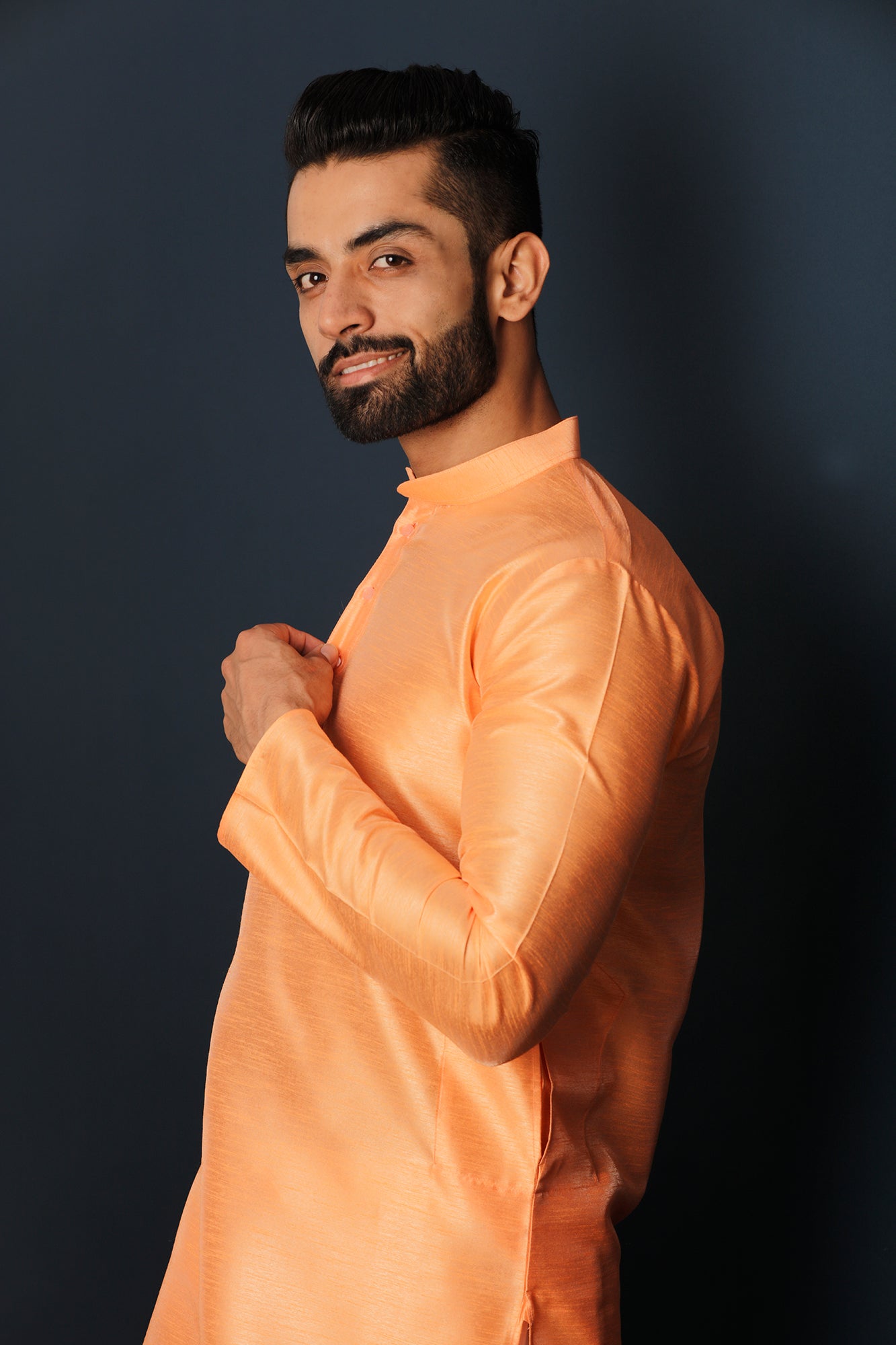 Mandarin Collar Straight Kurta