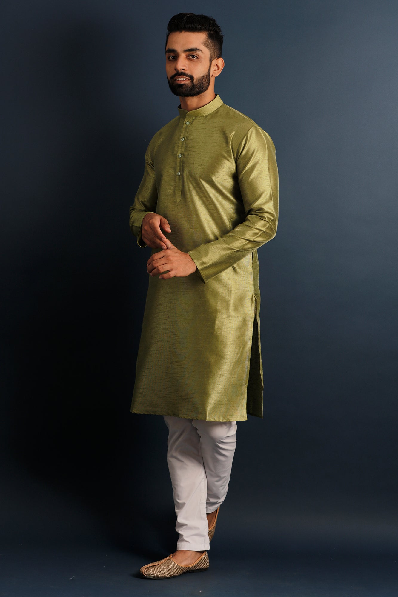 Mandarin Collar Straight Kurta