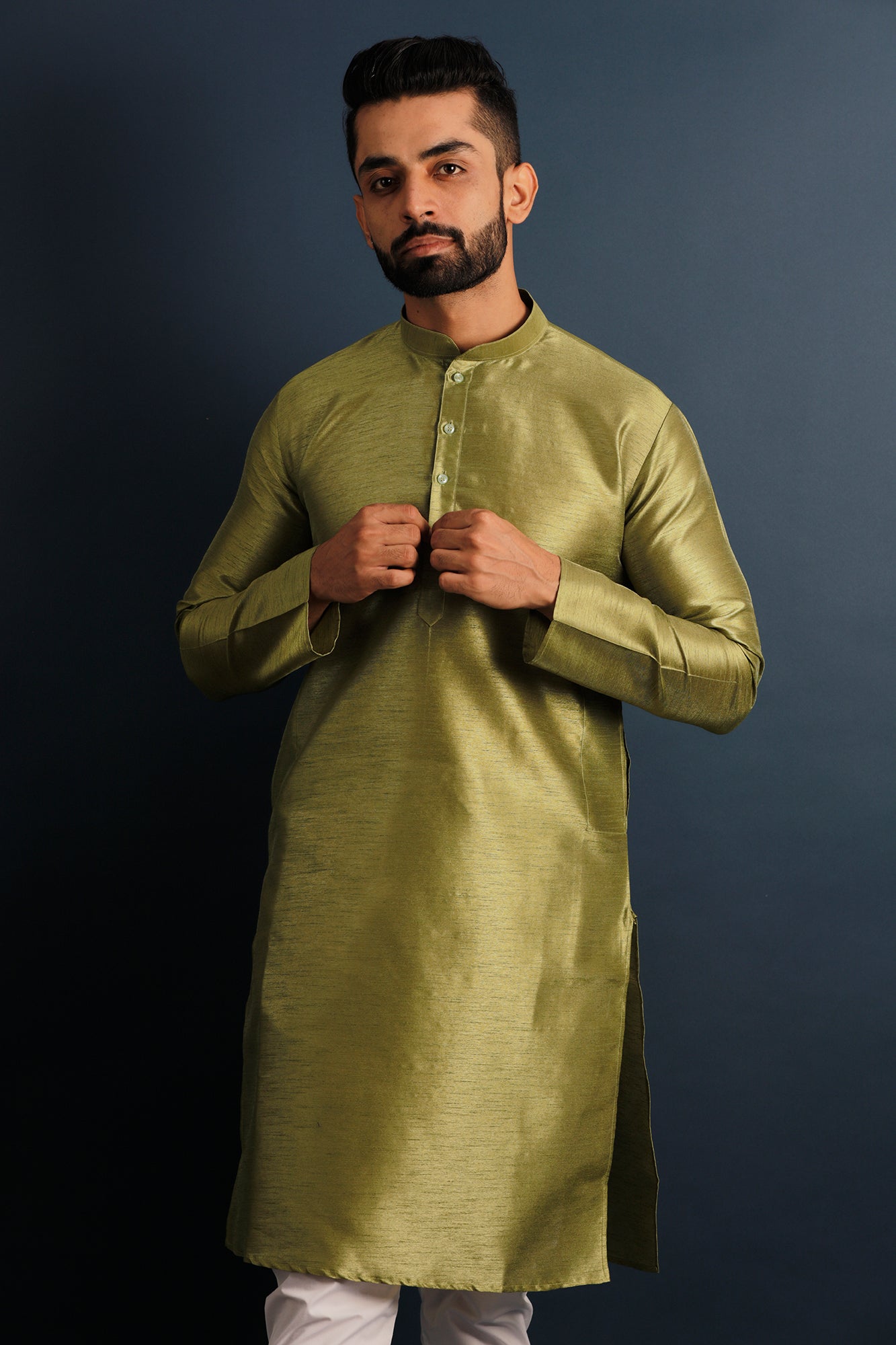 Mandarin Collar Straight Kurta