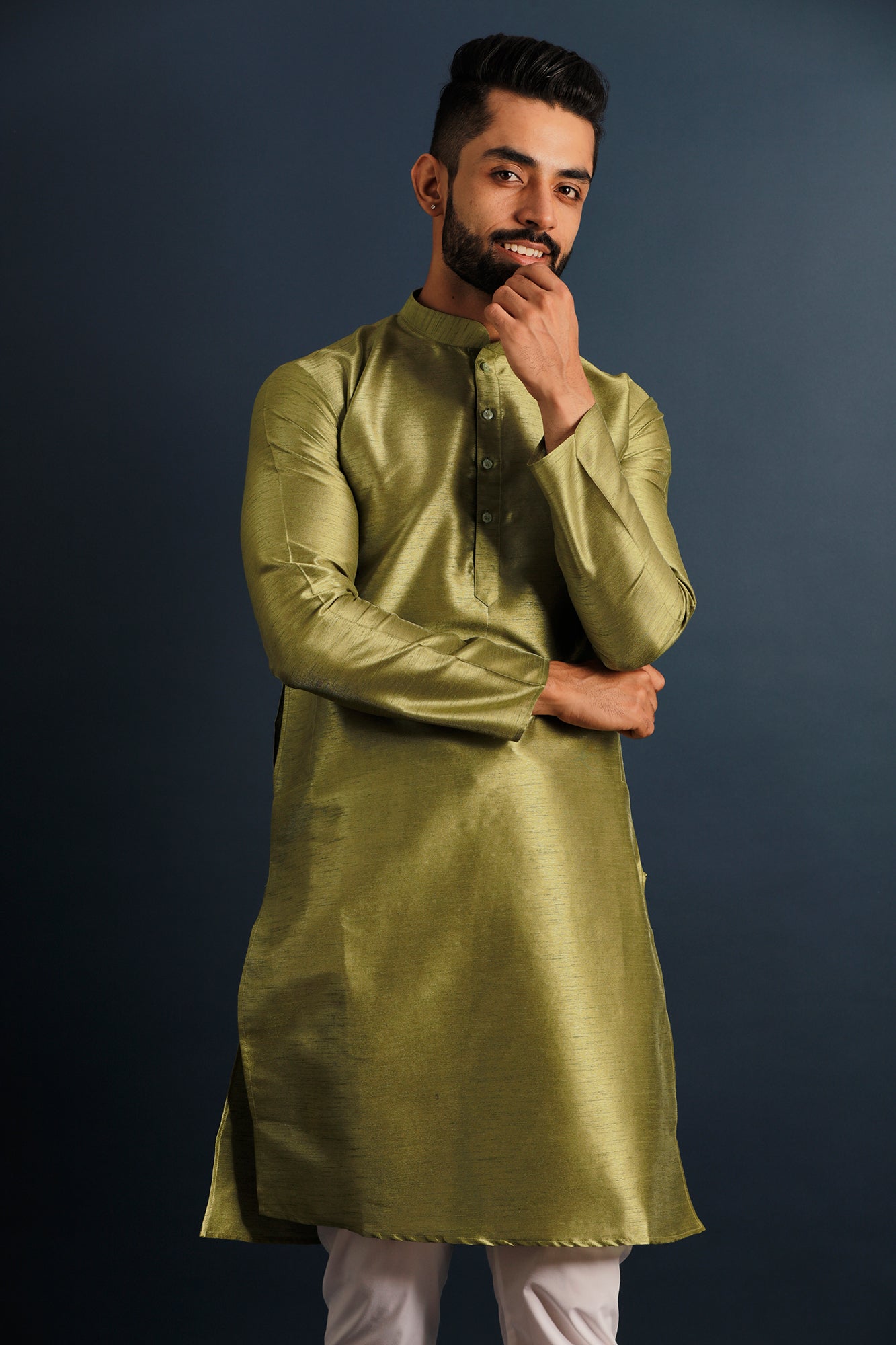 Mandarin Collar Straight Kurta