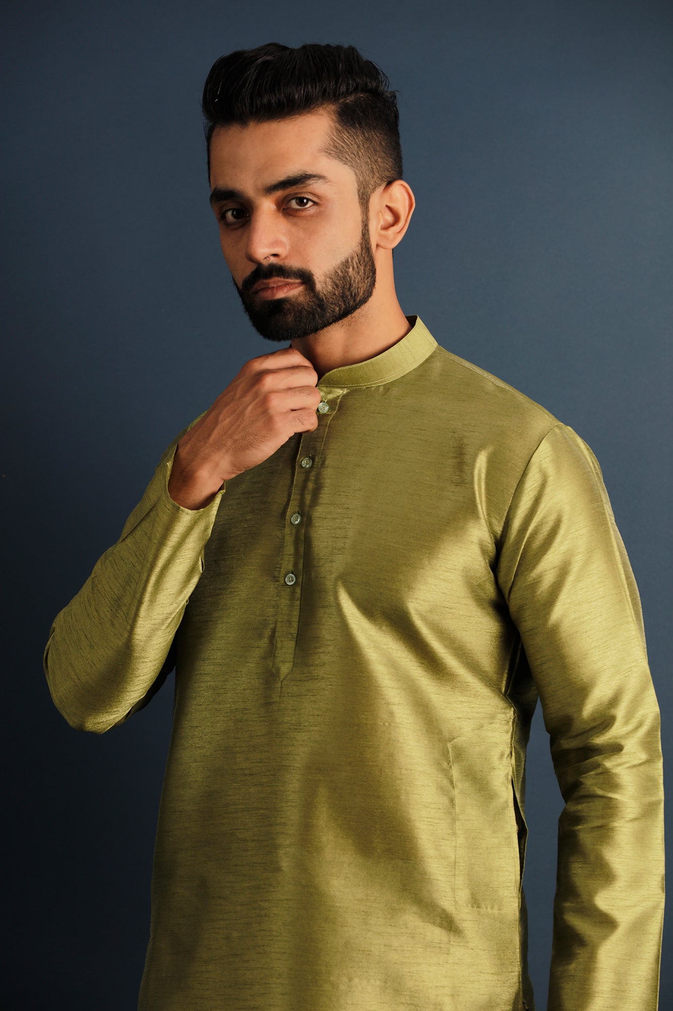 Mandarin Collar Straight Kurta