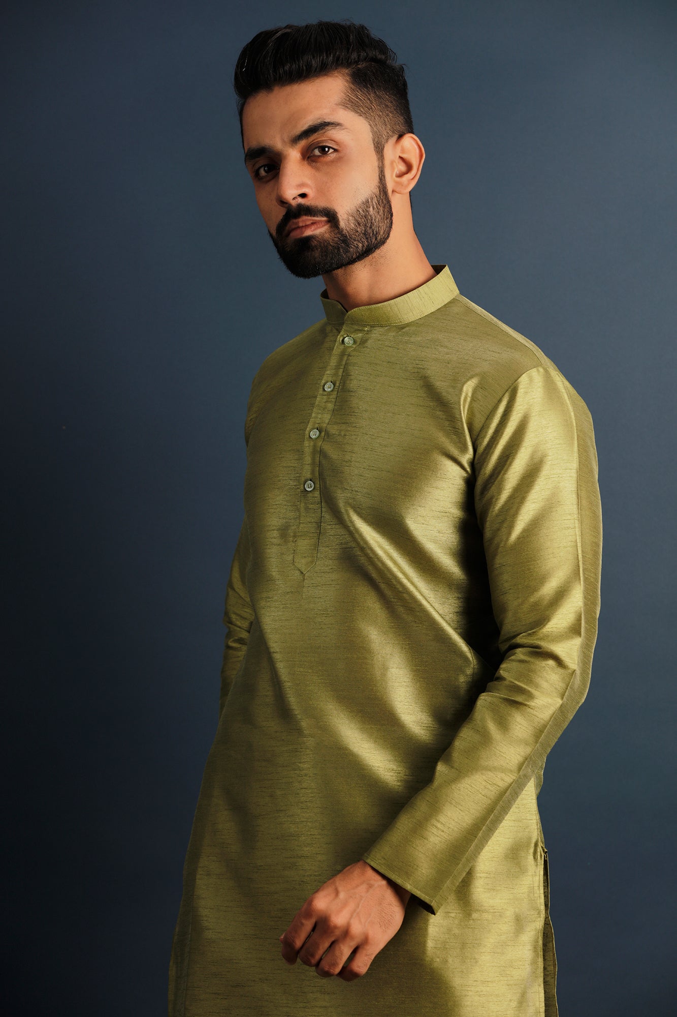 Mandarin Collar Straight Kurta