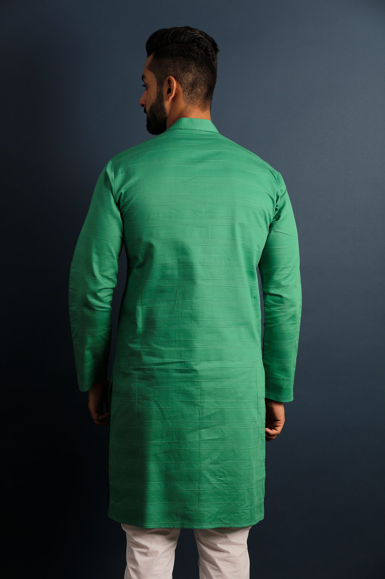 Mandarin Collar Straight Pure Cotton Kurta