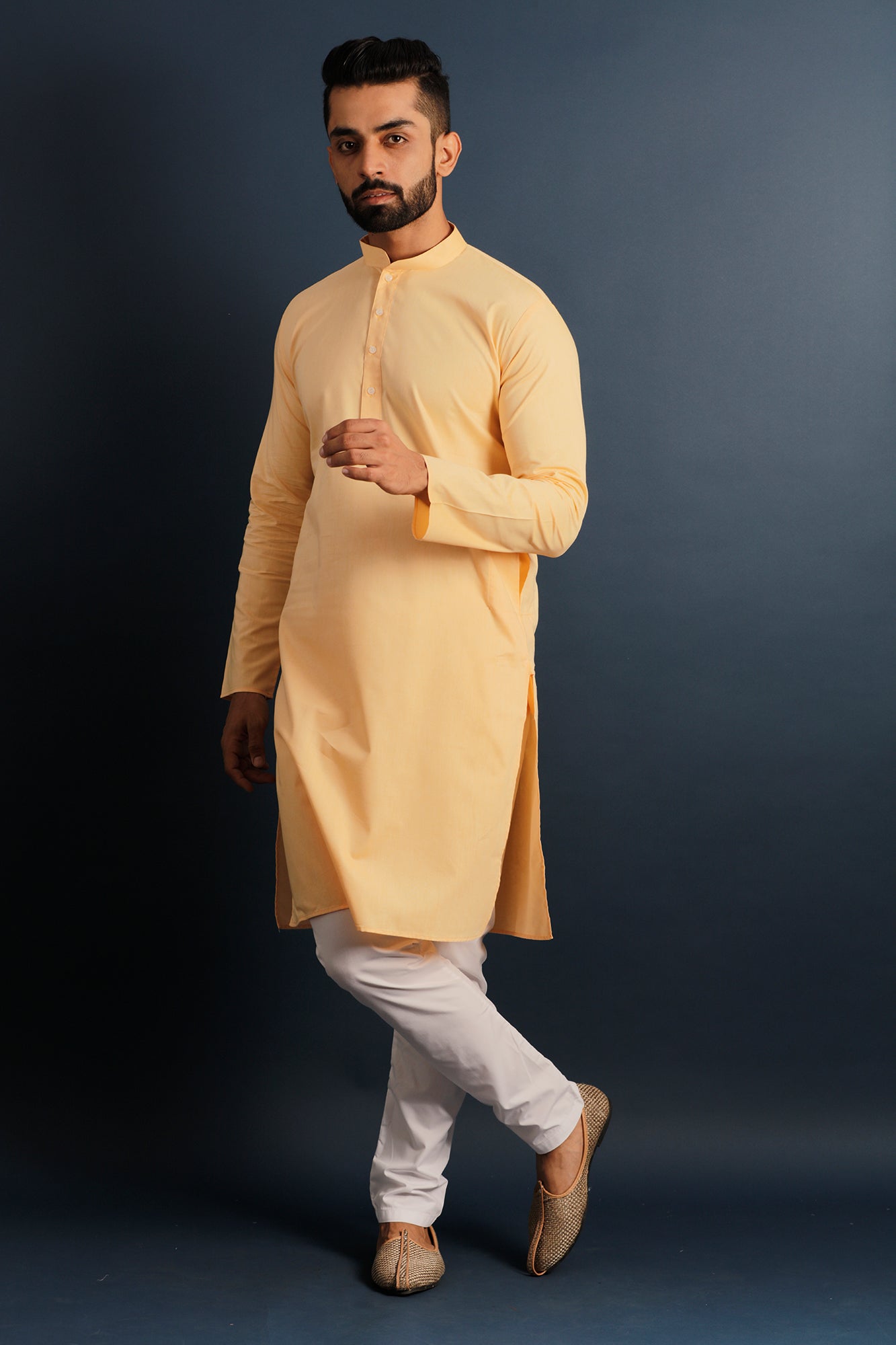 Mandarin Collar Straight Kurta