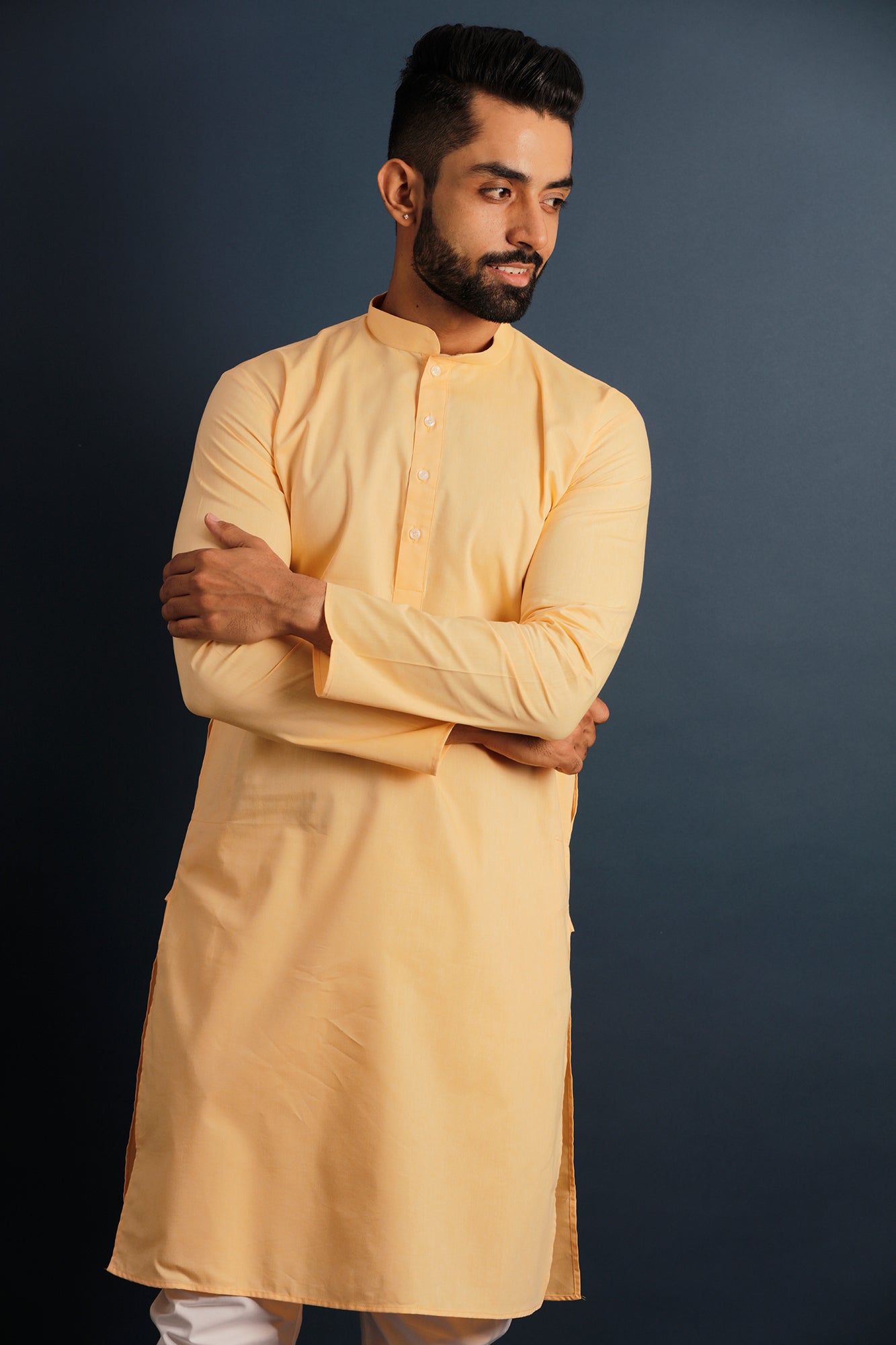 Mandarin Collar Straight Kurta