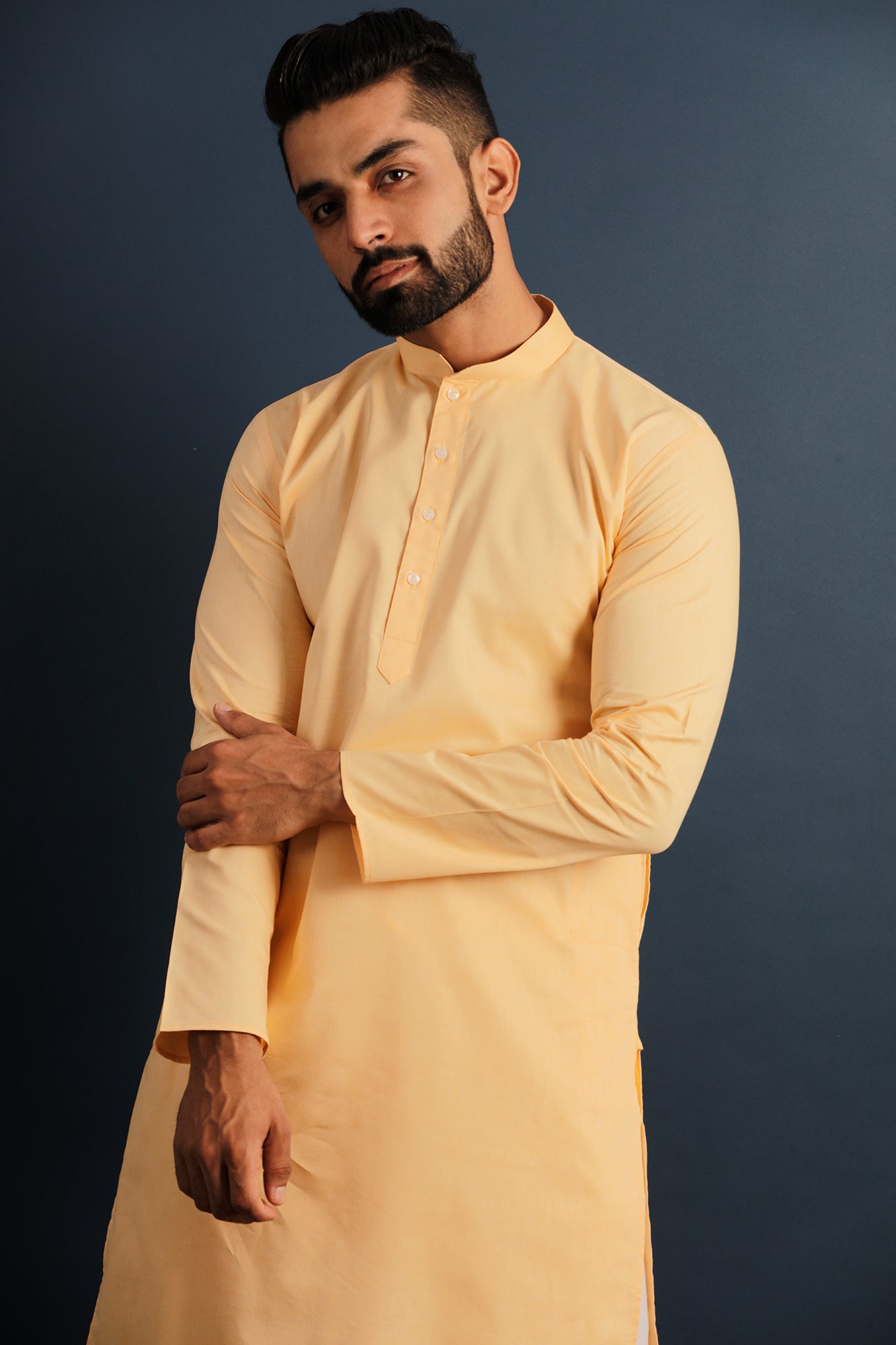 Mandarin Collar Straight Kurta